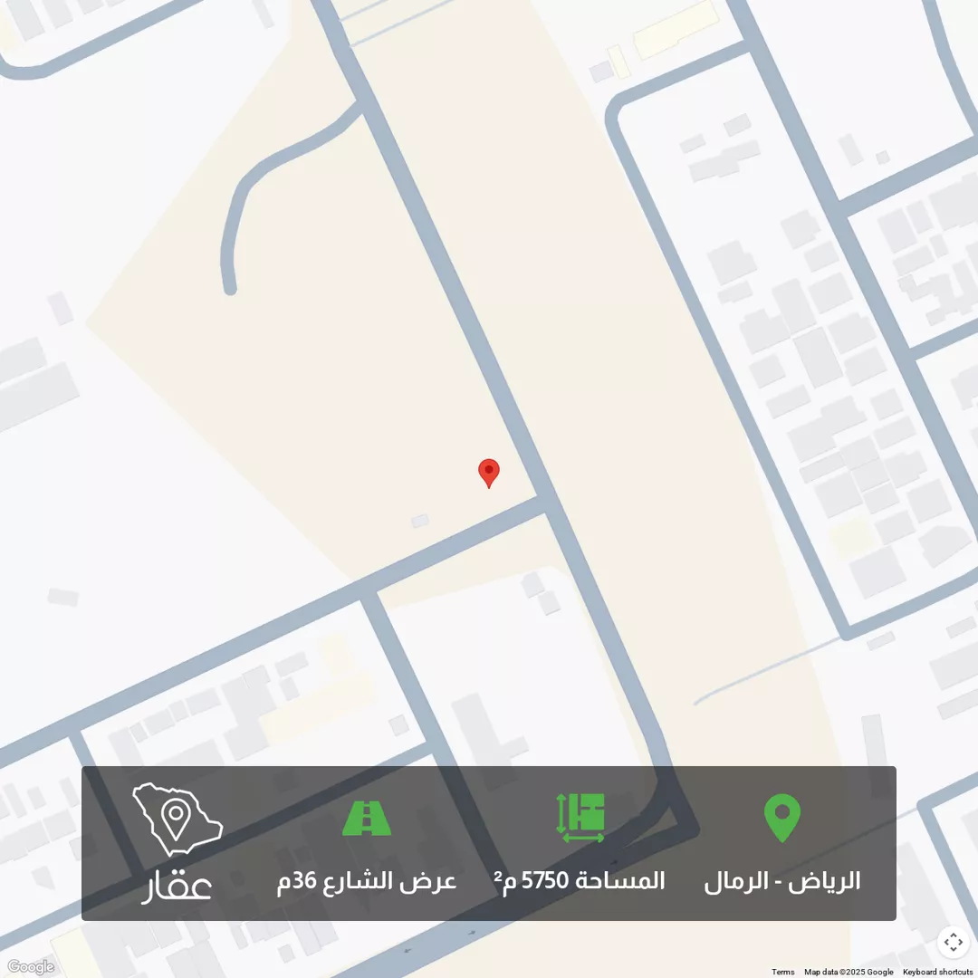 أرض للبيع في شارع زيد الخيل, حي الرمال, مدينة الرياض, منطقة الرياض 1 صورة