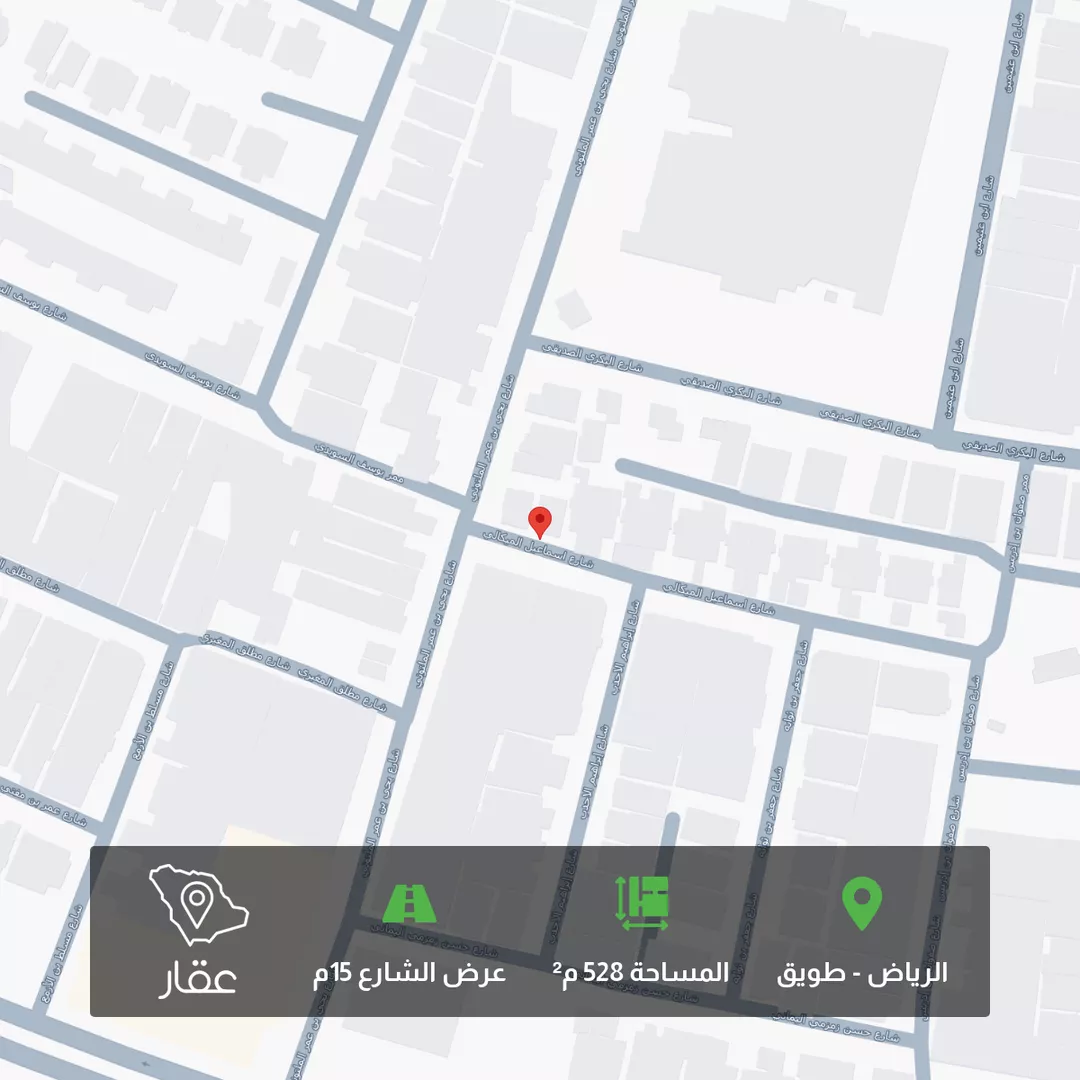 أرض للبيع في شارع مطلق المغيري ، حي طويق ، الرياض ، منطقة الرياض 1 صورة