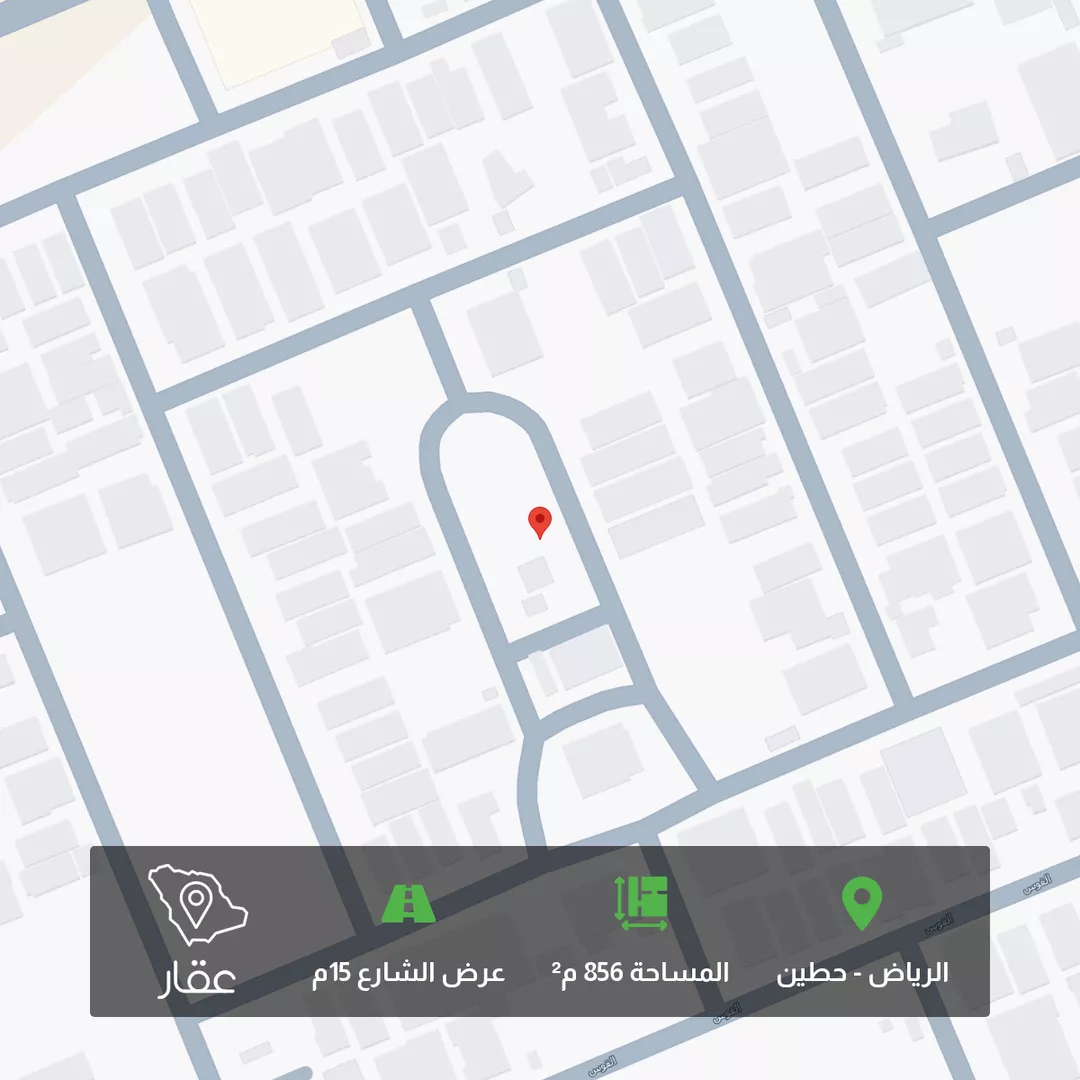 أرض للبيع في شارع القصر الكبير, حي حطين, مدينة الرياض, منطقة الرياض 1 صورة