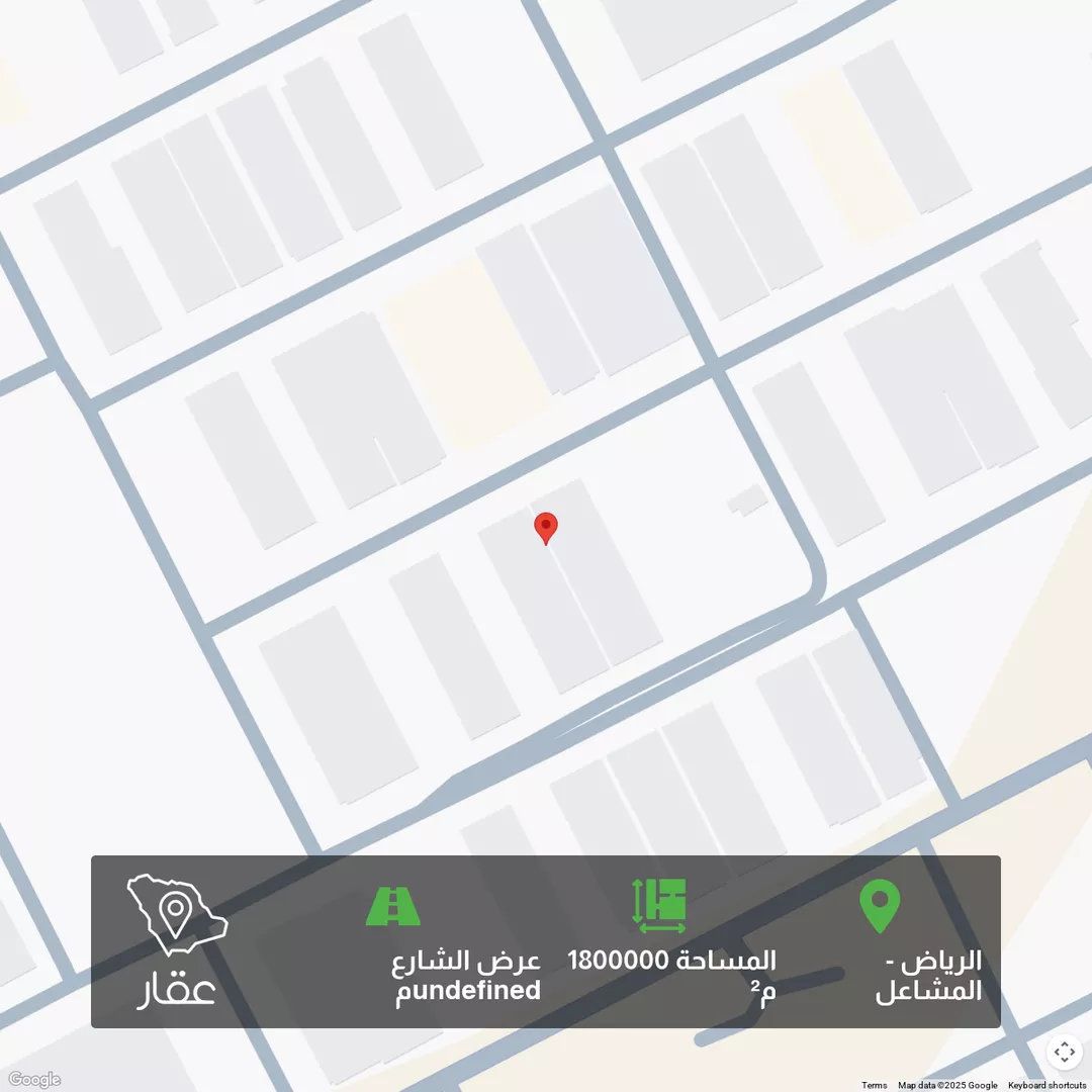 أرض للبيع في حي ، شارع هيت ، حي المشاعل ، الرياض ، منطقة الرياض 1 صورة