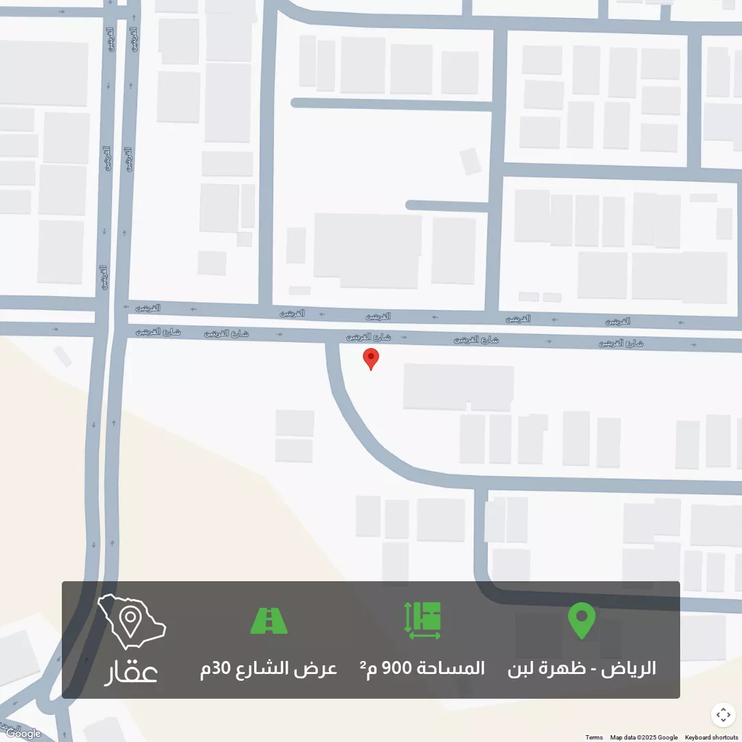 أرض للبيع في شارع القريتين, حي ظهرة لبن, مدينة الرياض, منطقة الرياض 1 صورة
