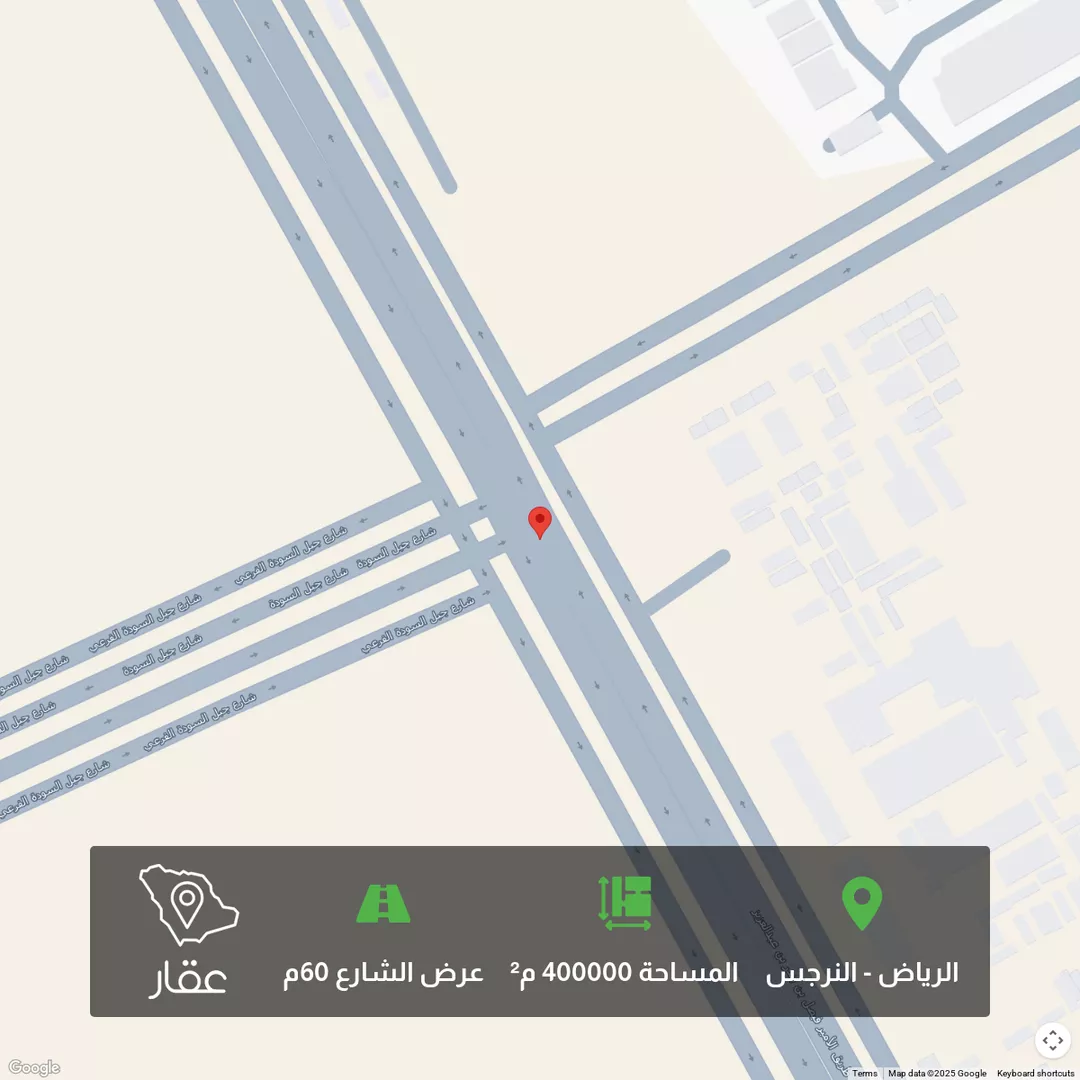 أرض للبيع في طريق الأمير فيصل بن بندر بن عبدالعزيز الفرعي ، حي مطار الملك خالد الدولي ، الرياض ، منطقة الرياض 1 صورة
