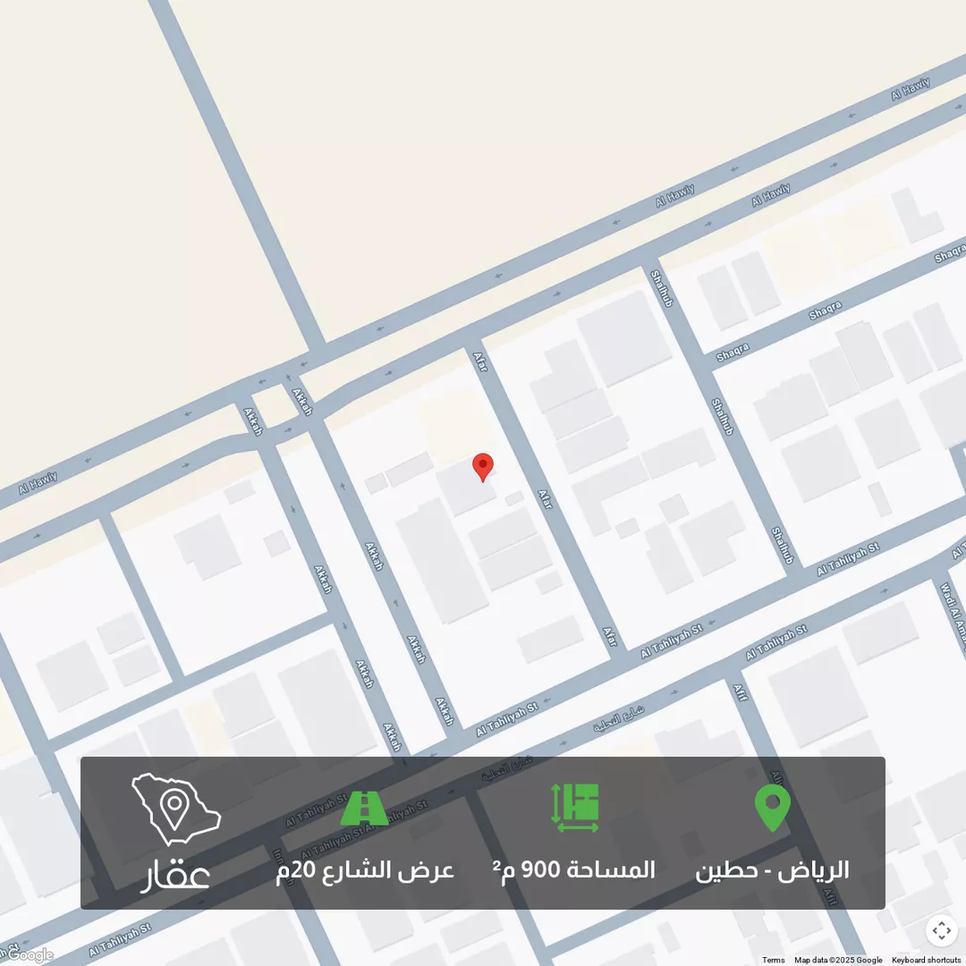 أرض للبيع في شارع عفار, حي حطين, مدينة الرياض, منطقة الرياض 1 صورة