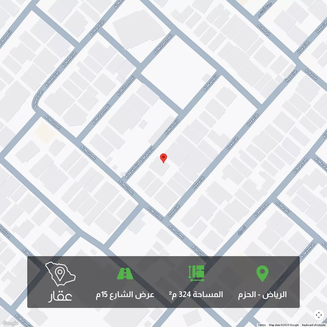 أرض للبيع في شارع المخالد, حي الحزم, مدينة الرياض, منطقة الرياض 1 صورة