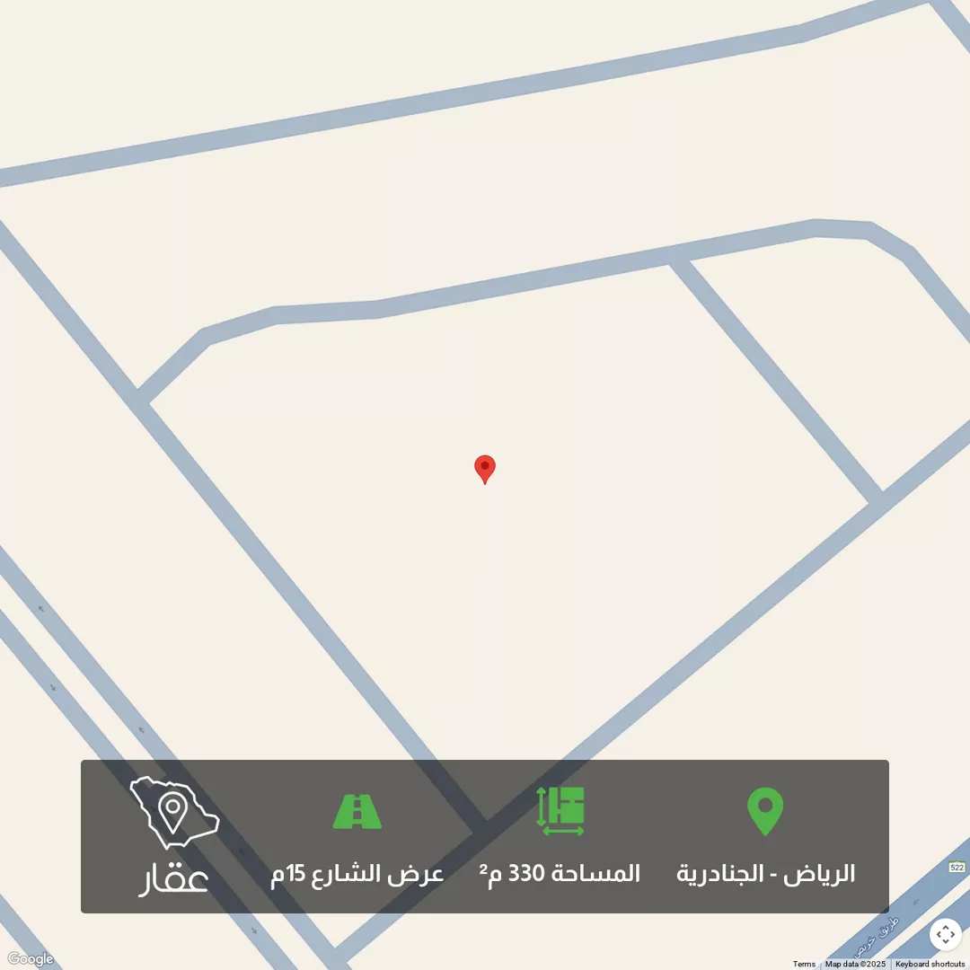 أرض للبيع في حي الجنادرية, مدينة الرياض, منطقة الرياض 1 صورة