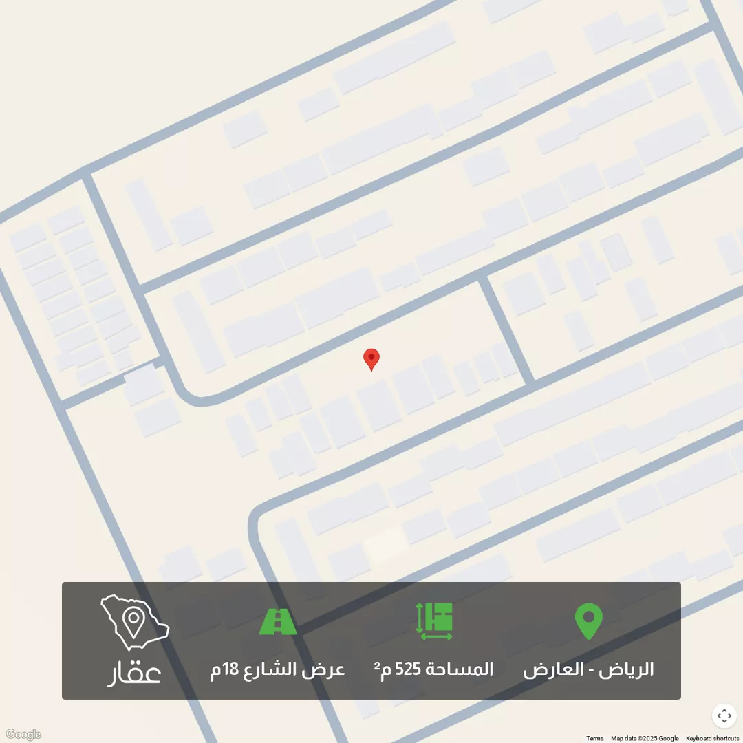 أرض للبيع في شارع معتوق بن أبي البقاء, حي العارض, مدينة الرياض, منطقة الرياض 1 صورة