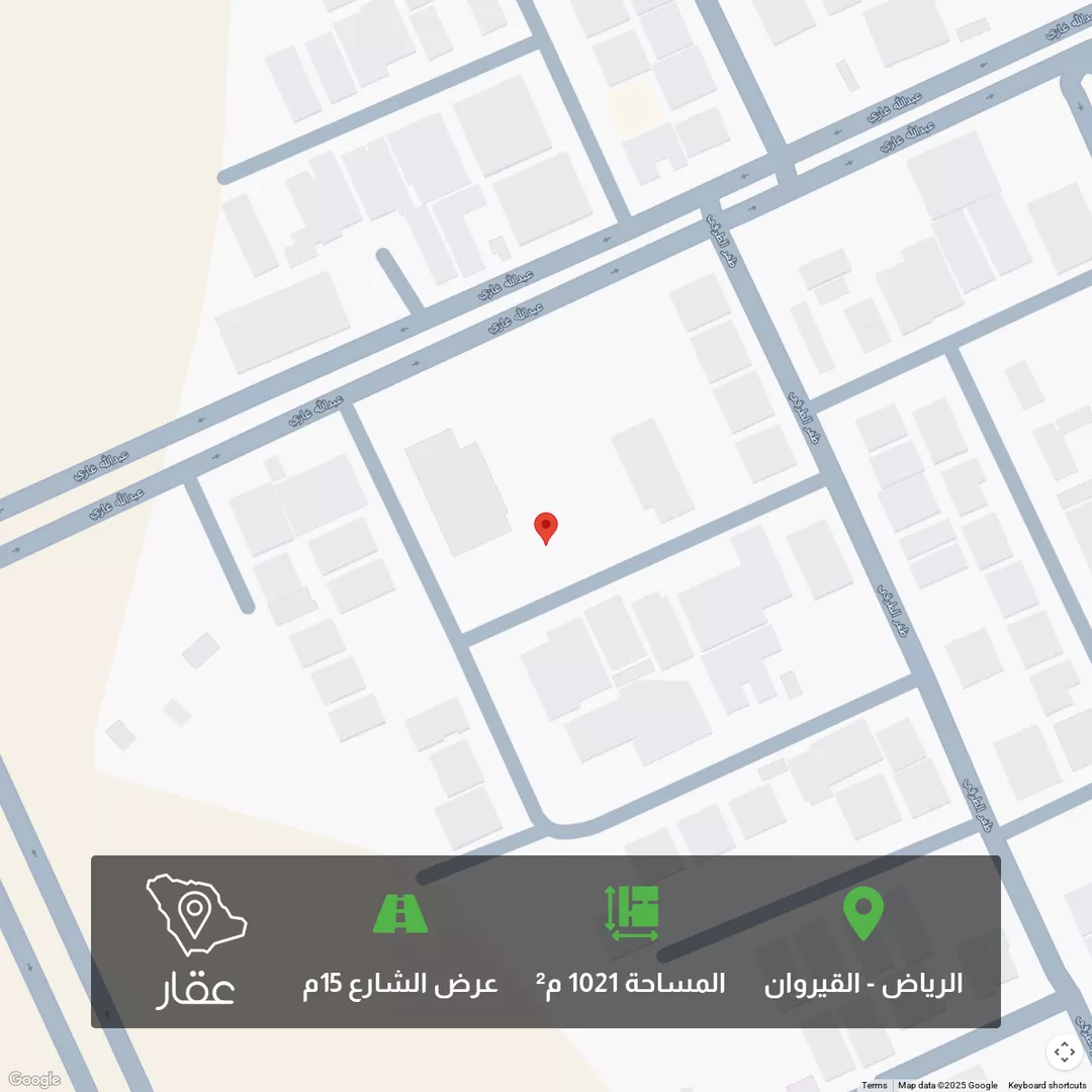 أرض للبيع في شارع علي اليماني, حي القيروان, مدينة الرياض, منطقة الرياض 1 صورة