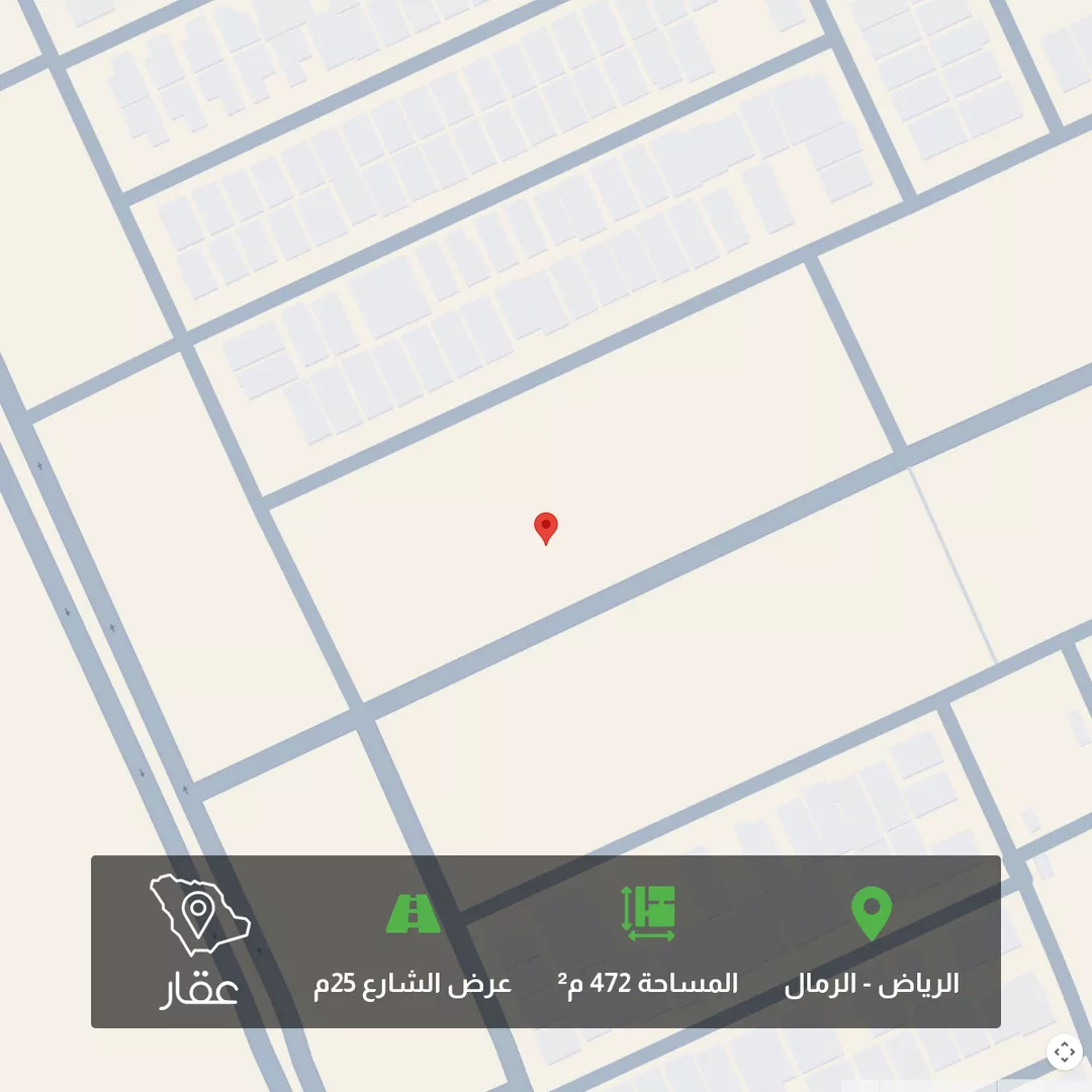 أرض للبيع في شارع جمال الدين الدميري, حي الرمال, مدينة الرياض, منطقة الرياض 1 صورة