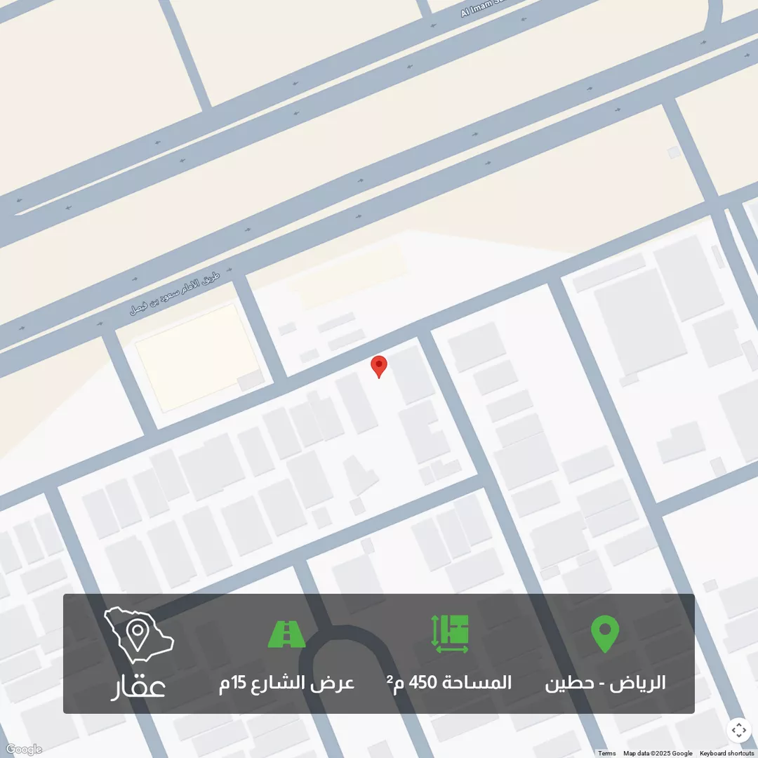 أرض للبيع في شارع أحمد بن ميسر, حي حطين, مدينة الرياض, منطقة الرياض 1 صورة