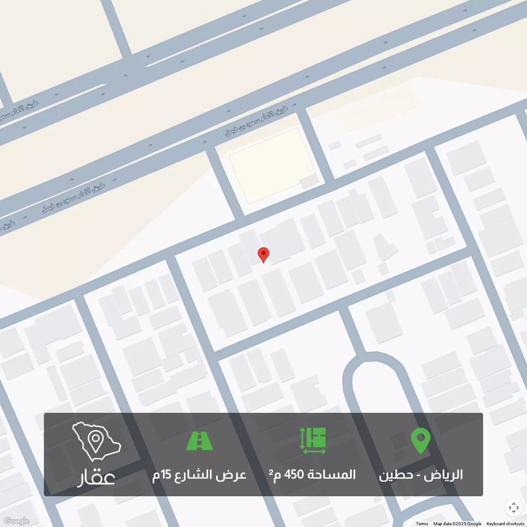 أرض للبيع في شارع أحمد بن ميسر, حي حطين, مدينة الرياض, منطقة الرياض 1 صورة