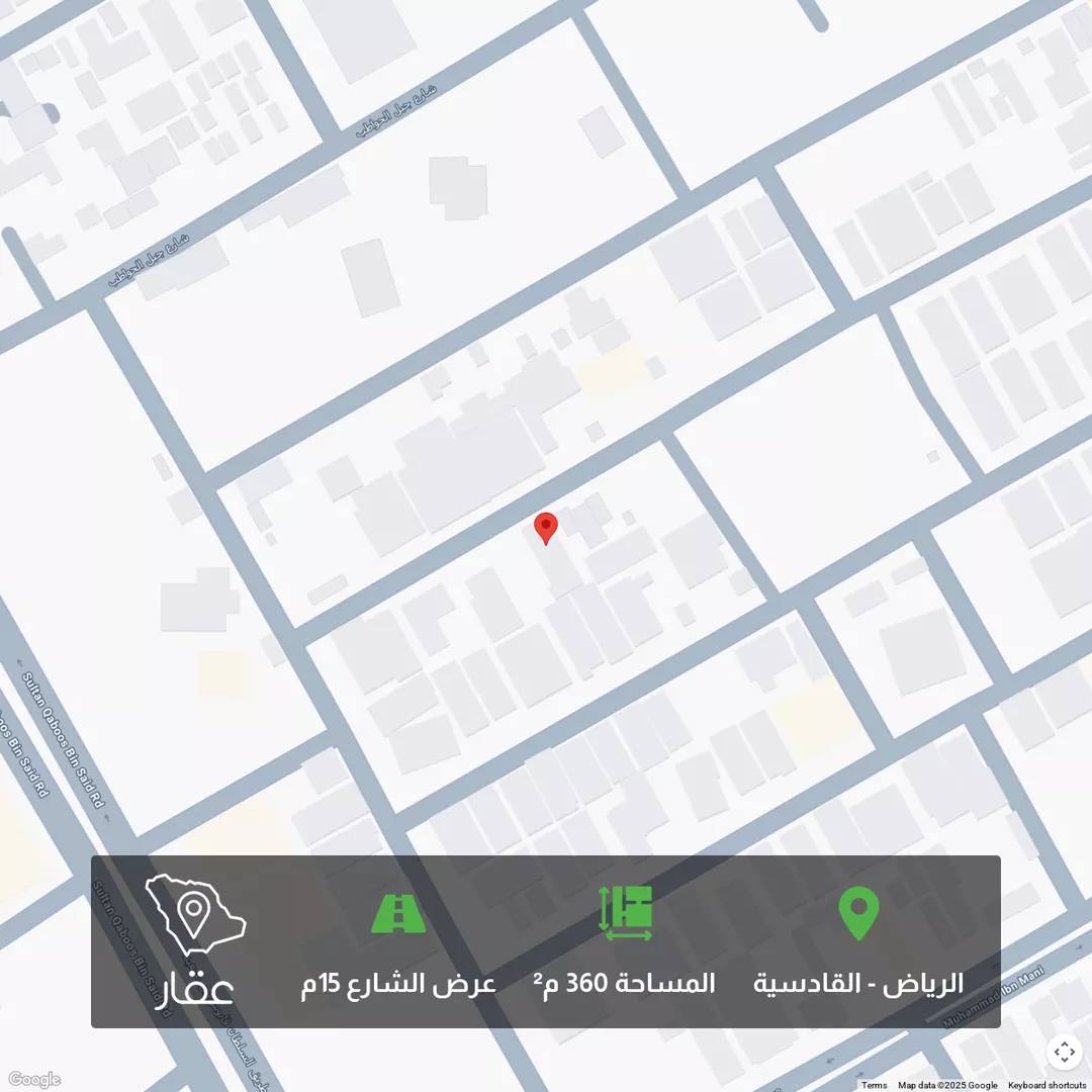 أرض للبيع في شارع جبل تمر, حي القادسية, مدينة الرياض, منطقة الرياض 1 صورة