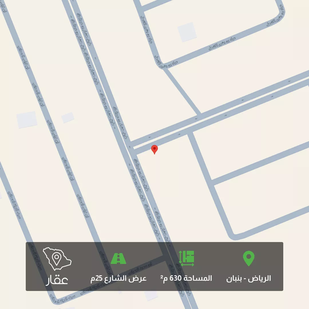 أرض للبيع في شارع هشام بن عبدالملك بن مروان, حي ملهم, مدينة ملهم, منطقة الرياض 1 صورة