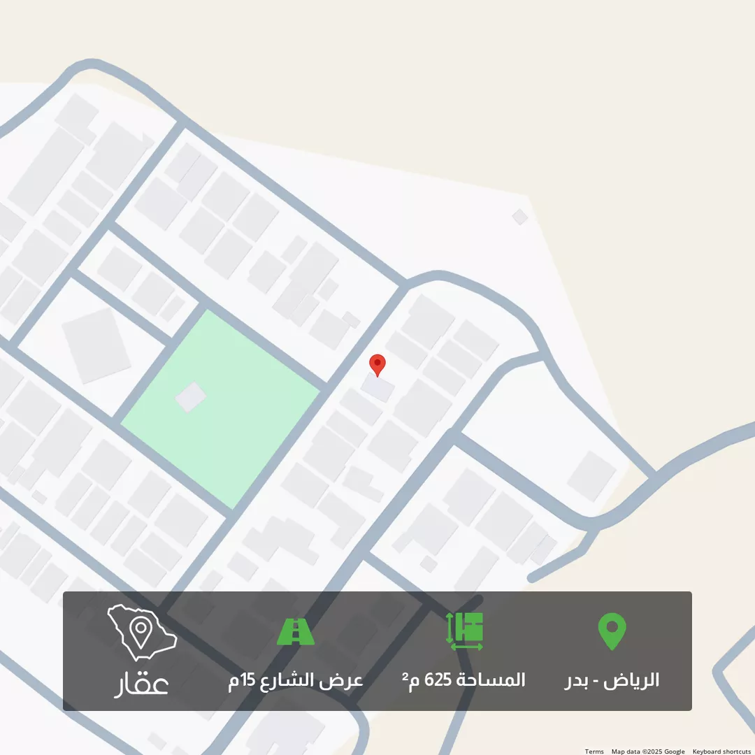 أرض للبيع في شارع اسماعيل الصقلي, حي بدر, مدينة الرياض, منطقة الرياض 1 صورة