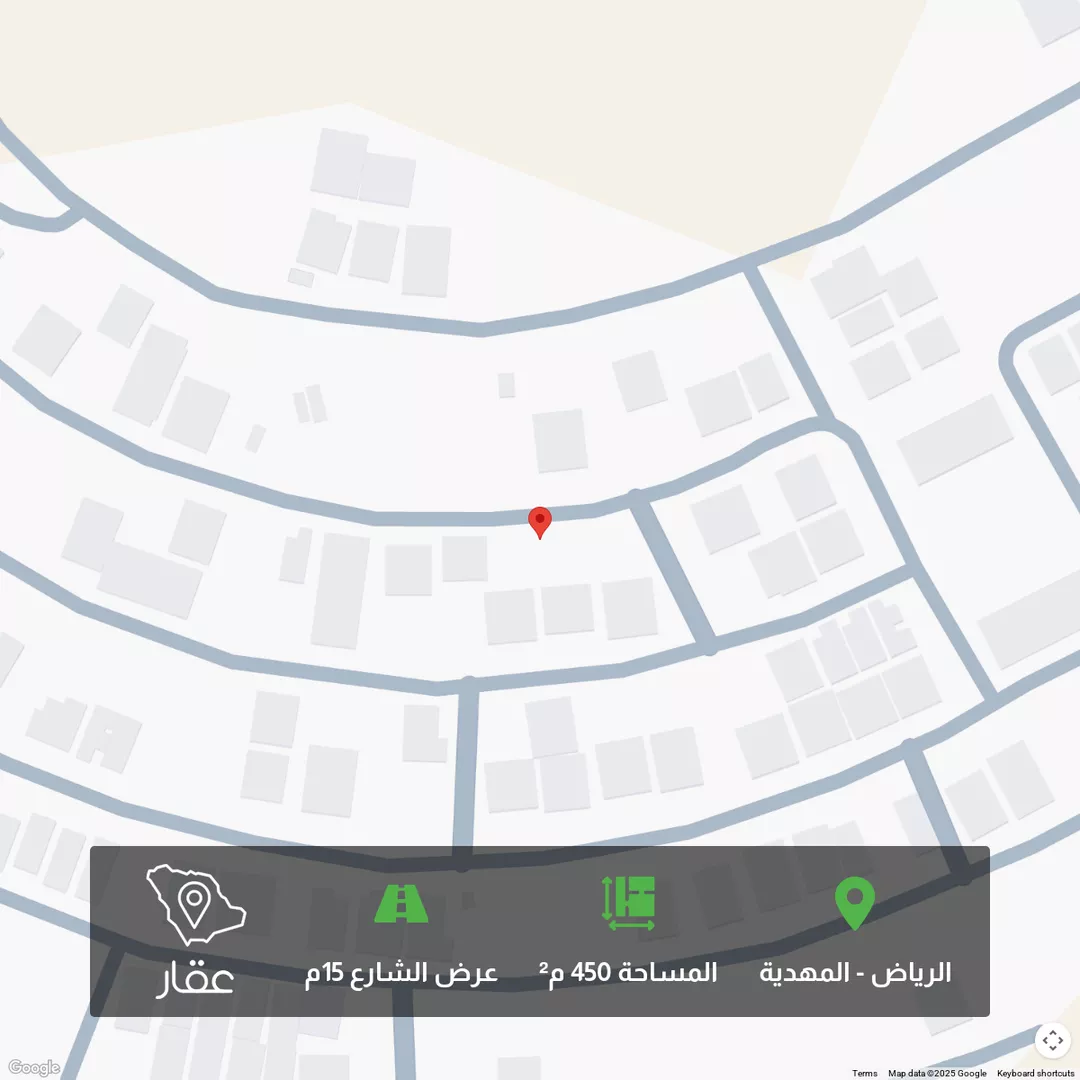 أرض للبيع في شارع أبي علي الصيرفي, حي المهدية, مدينة الرياض, منطقة الرياض 1 صورة