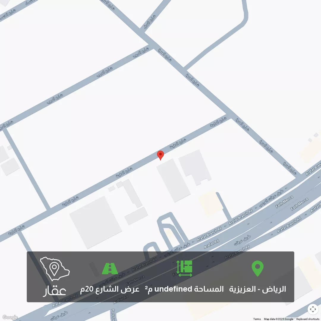 أرض للبيع في شارع الدفينة, حي العزيزية, مدينة الرياض, منطقة الرياض 1 صورة