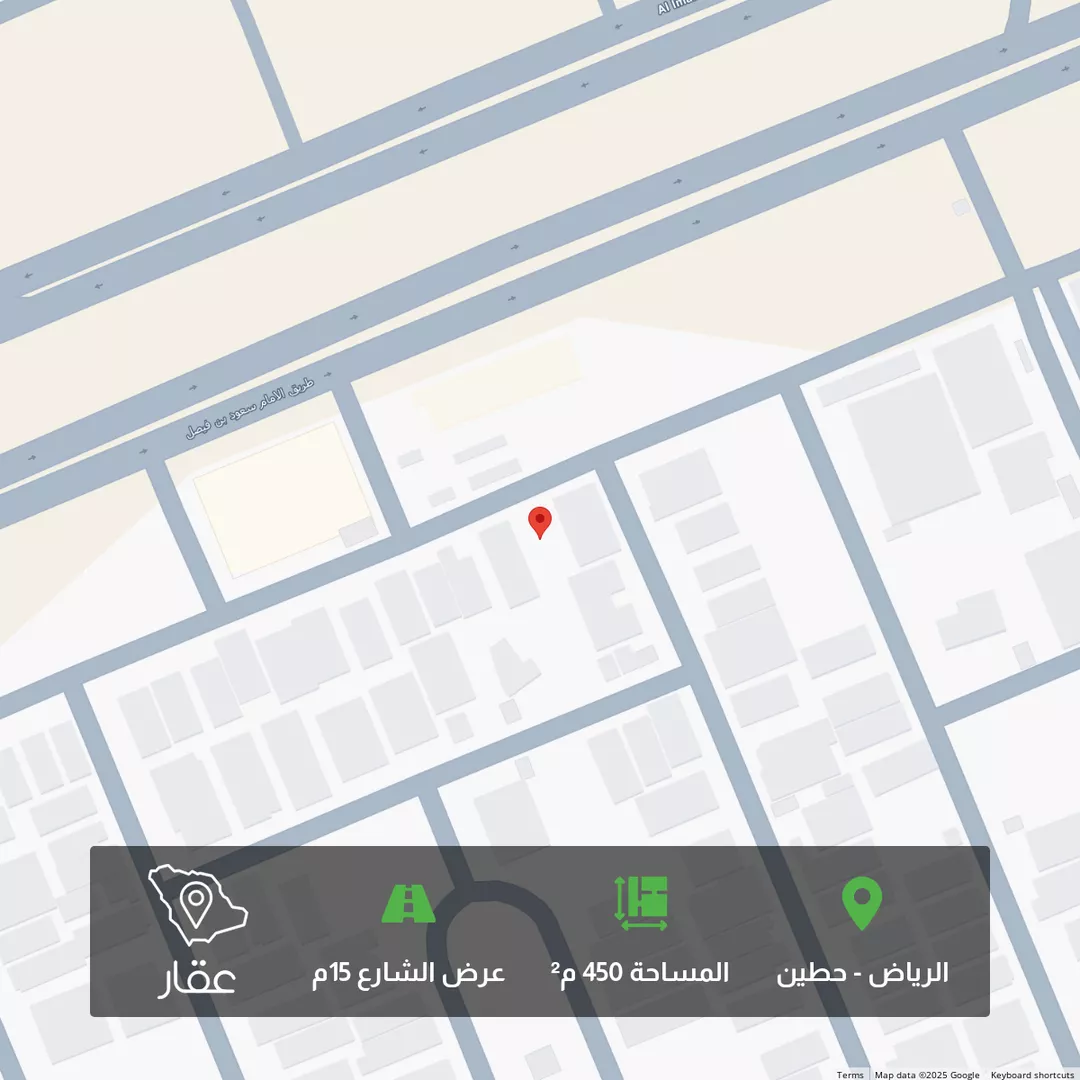 أرض للبيع في شارع أحمد بن ميسر, حي حطين, مدينة الرياض, منطقة الرياض 1 صورة