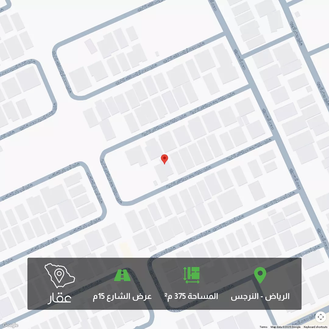 أرض للبيع في شارع مباركه بنت عبدالقادر الطبريه, حي النرجس, مدينة الرياض, منطقة الرياض 1 صورة
