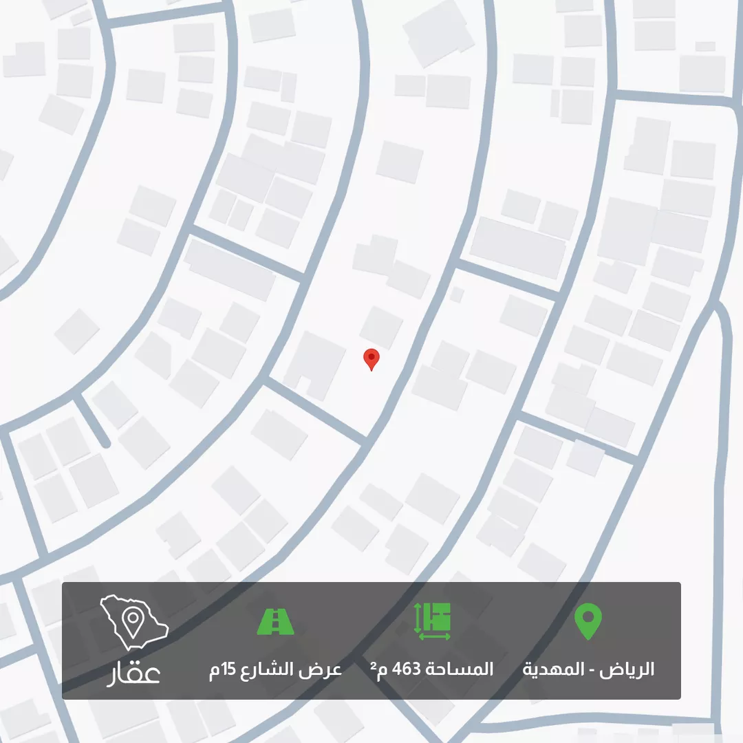 أرض للبيع في شارع عمر بن عبدالقادر مفتي, حي المهدية, مدينة الرياض, منطقة الرياض 1 صورة