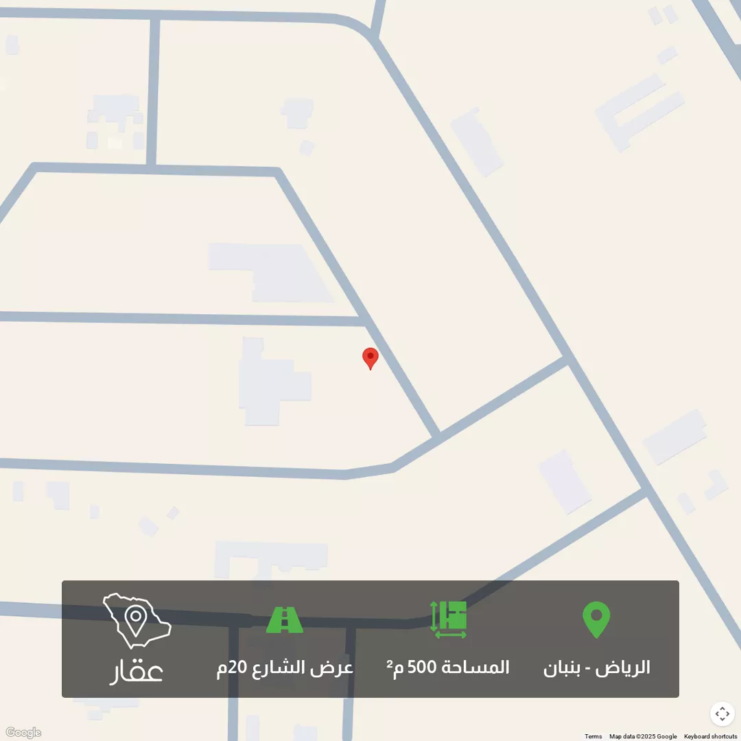 أرض للبيع في حي بنبان, مدينة الرياض, منطقة الرياض 1 صورة