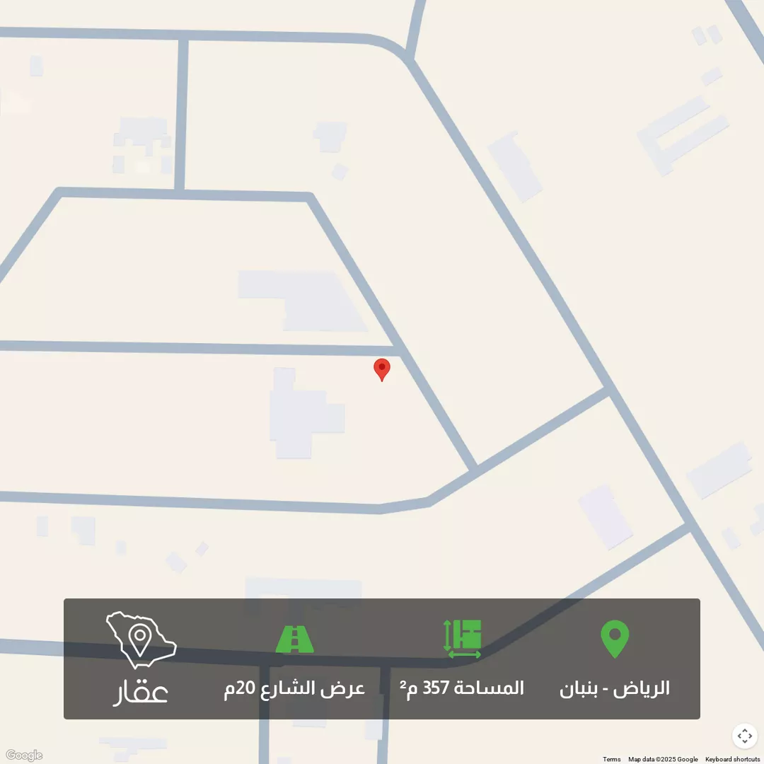أرض للبيع في حي بنبان, مدينة الرياض, منطقة الرياض 1 صورة