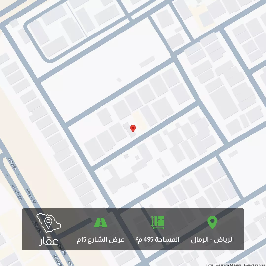 أرض للبيع في شارع الشيخ عمر بن محمد السبيل, حي الرمال, مدينة الرياض, منطقة الرياض 1 صورة