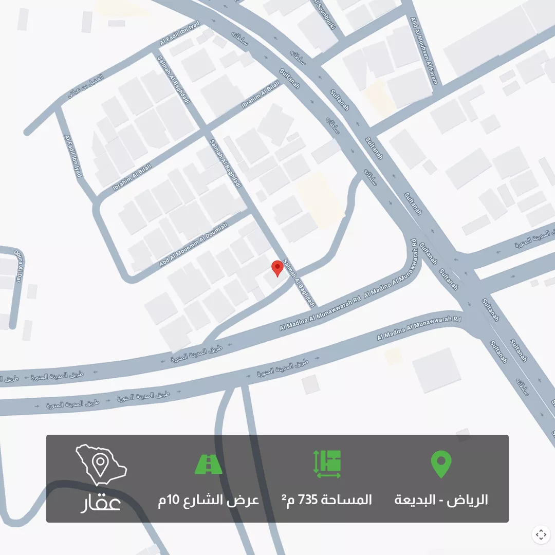 أرض للبيع في شارع سلمة البغدادي, حي البديعة, مدينة الرياض, منطقة الرياض 1 صورة