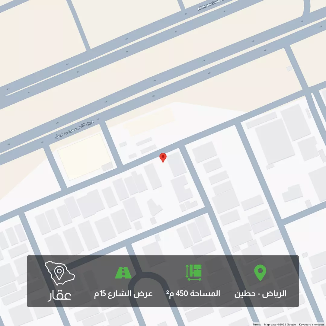 أرض للبيع في شارع أحمد بن ميسر, حي حطين, مدينة الرياض, منطقة الرياض 1 صورة