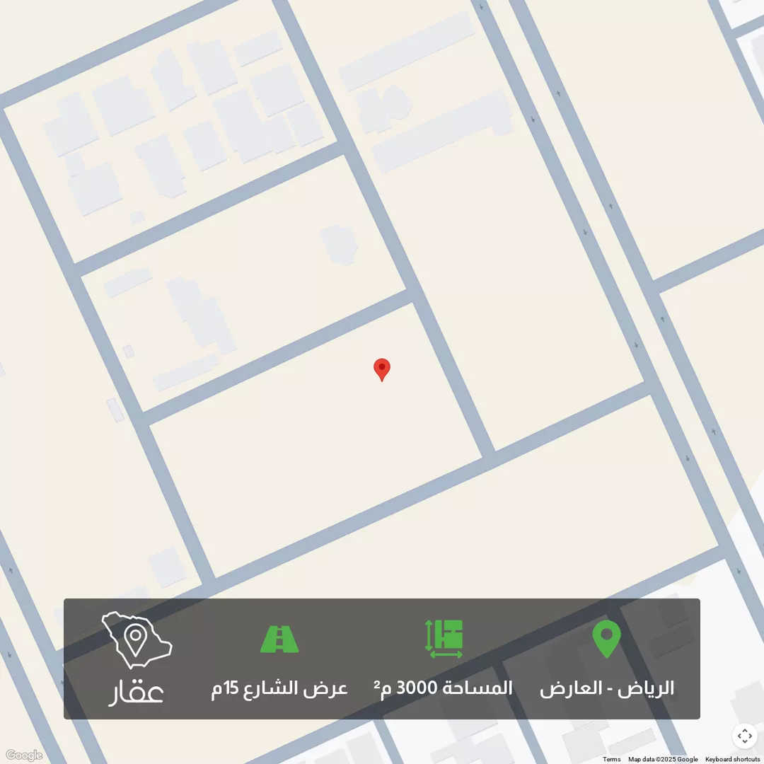 أرض للبيع في شارع صهيب أبي موسى, حي العارض, مدينة الرياض, منطقة الرياض 1 صورة