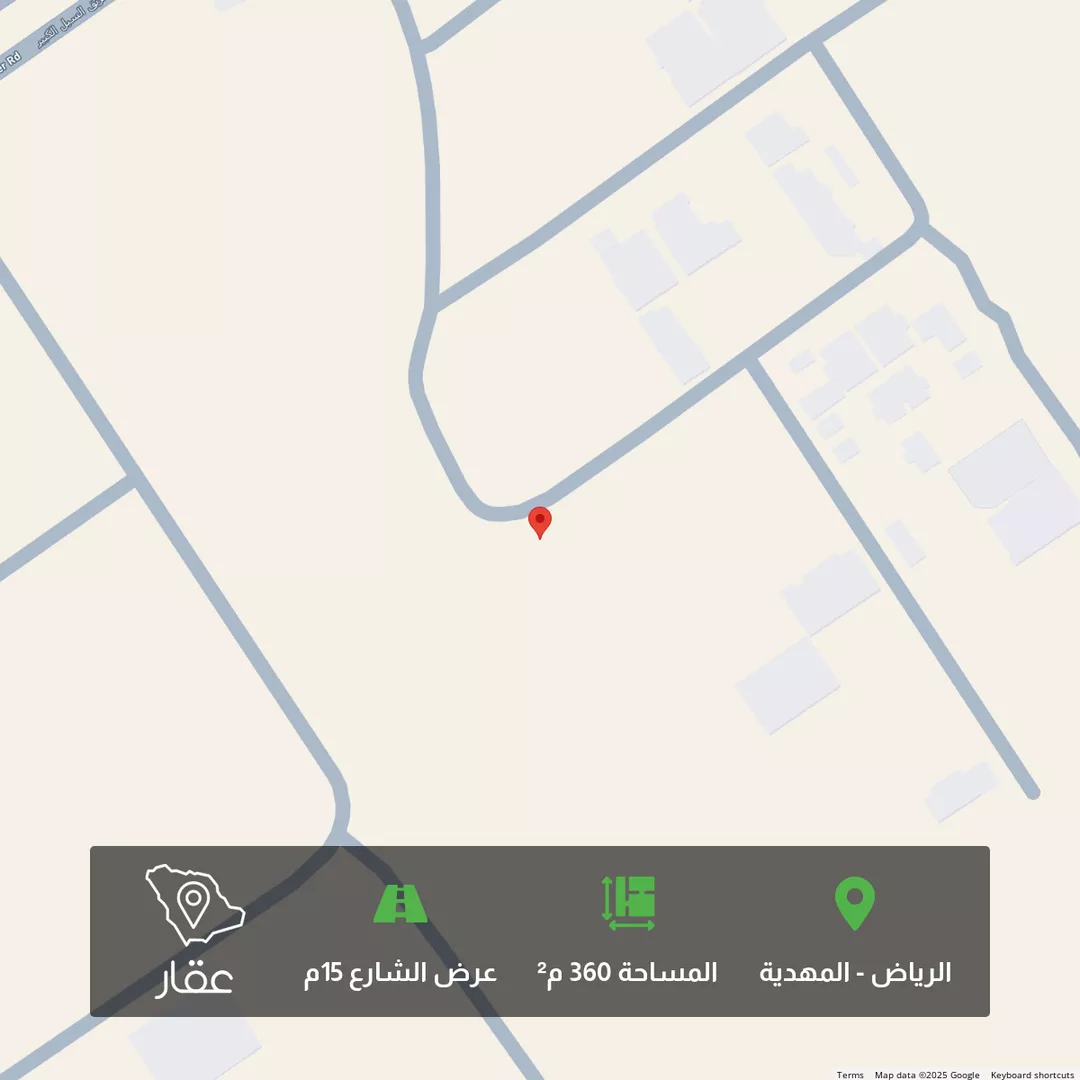 أرض للبيع في شارع ابن غنائم, حي المهدية, مدينة الرياض, منطقة الرياض 1 صورة