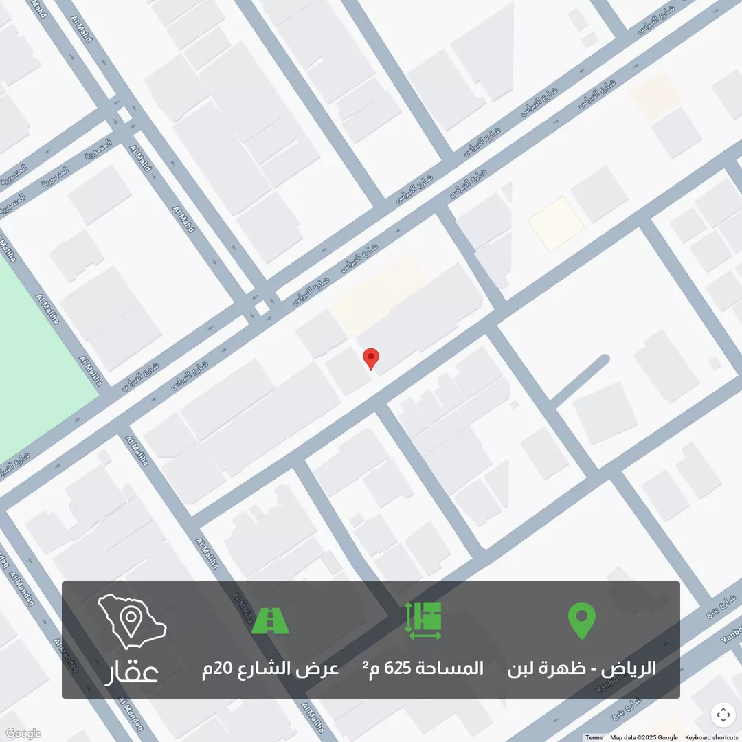 أرض للبيع في شارع الملقا, حي ظهرة لبن, مدينة الرياض, منطقة الرياض 1 صورة