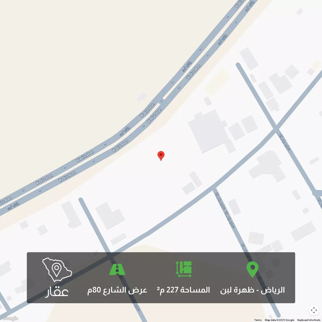 أرض للبيع في شارع وادي لبن, حي وادي لبن, مدينة الرياض, منطقة الرياض 1 صورة