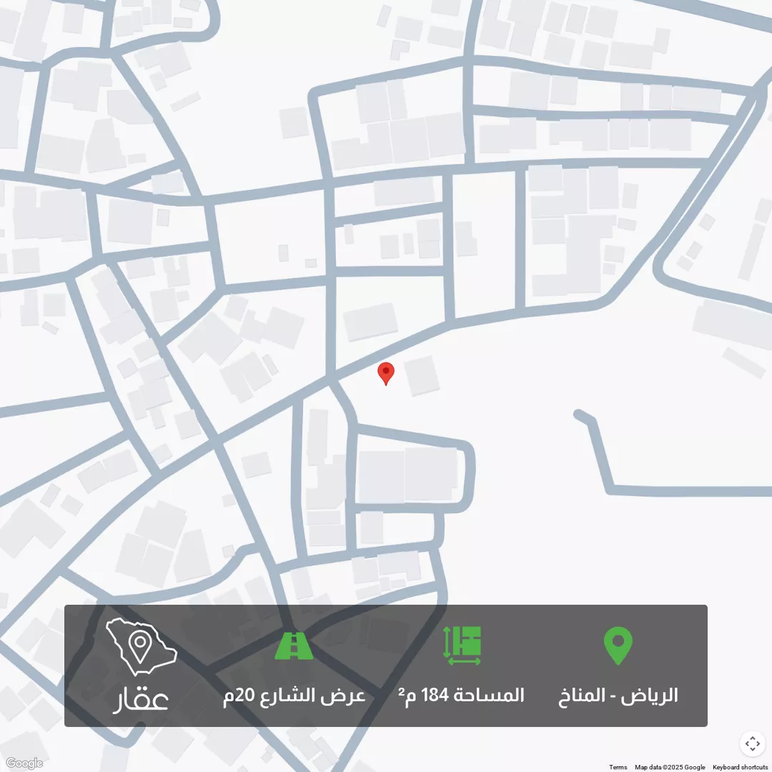 أرض للبيع في شارع أحمد بن محمد الأسدي, حي المناخ, مدينة الرياض, منطقة الرياض 1 صورة