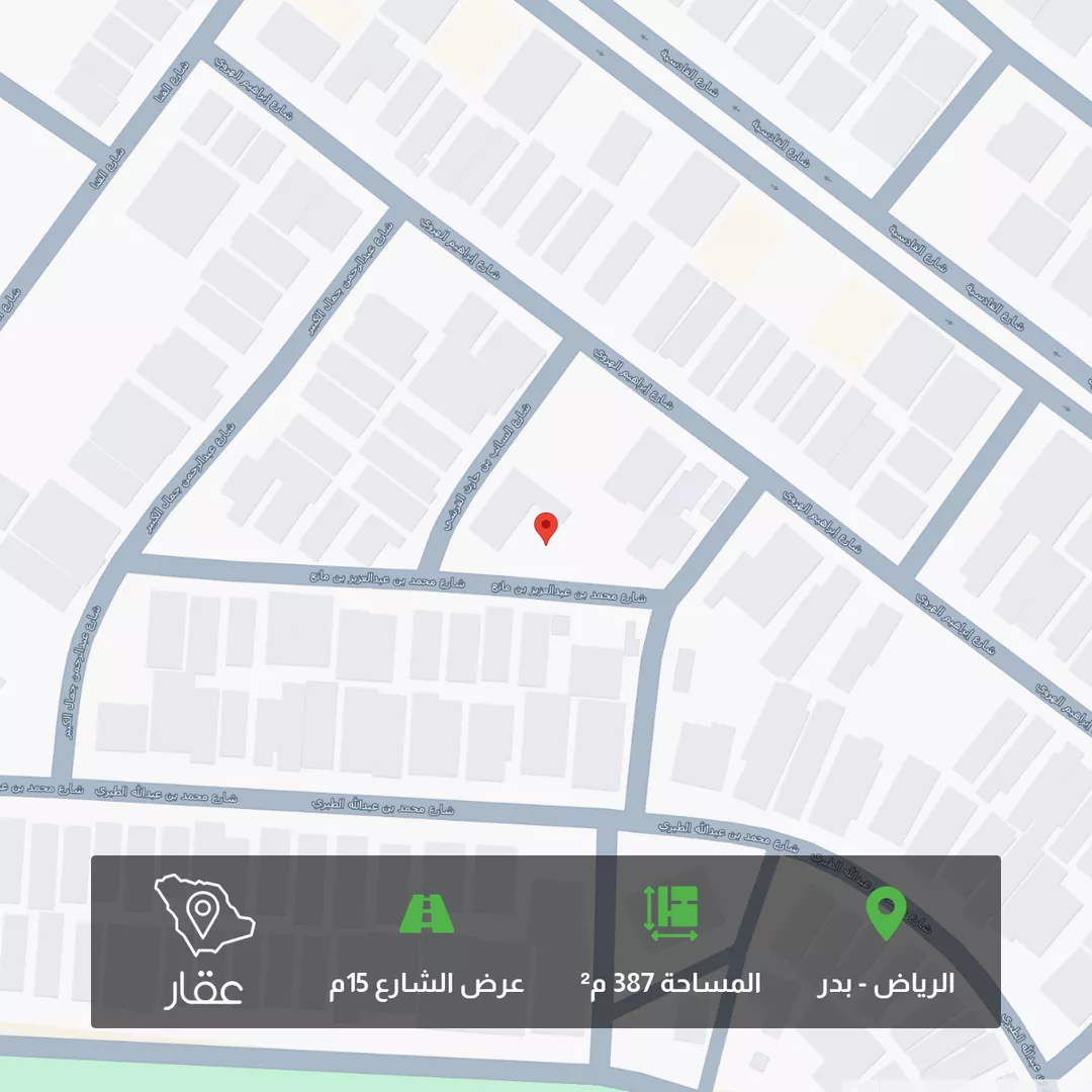 أرض للبيع في شارع عبدالرحمن جمال الكبير ، حي عكاظ ، الرياض ، منطقة الرياض 1 صورة