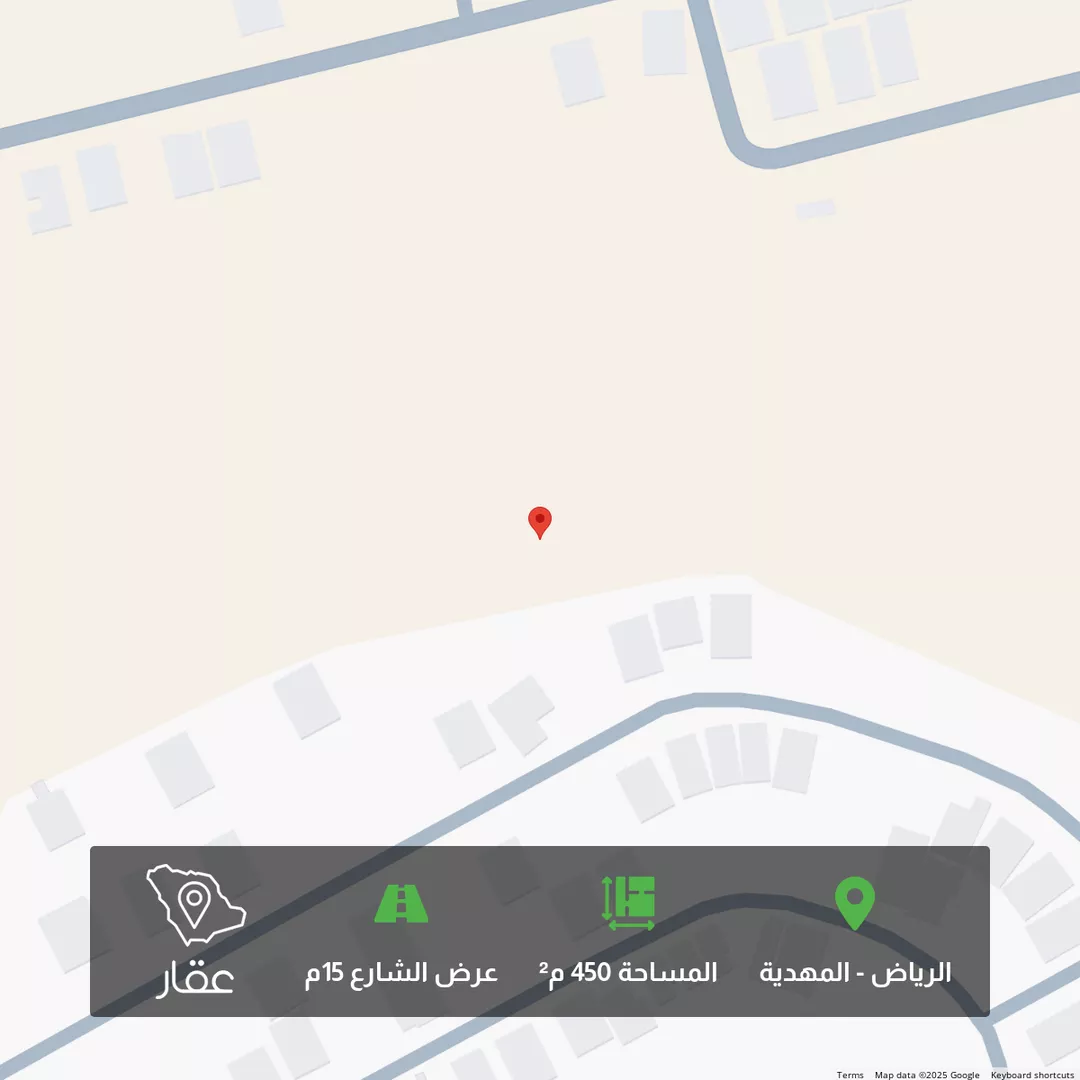 أرض للبيع في شارع الوادي الأبيض, حي المهدية, مدينة الرياض, منطقة الرياض 1 صورة