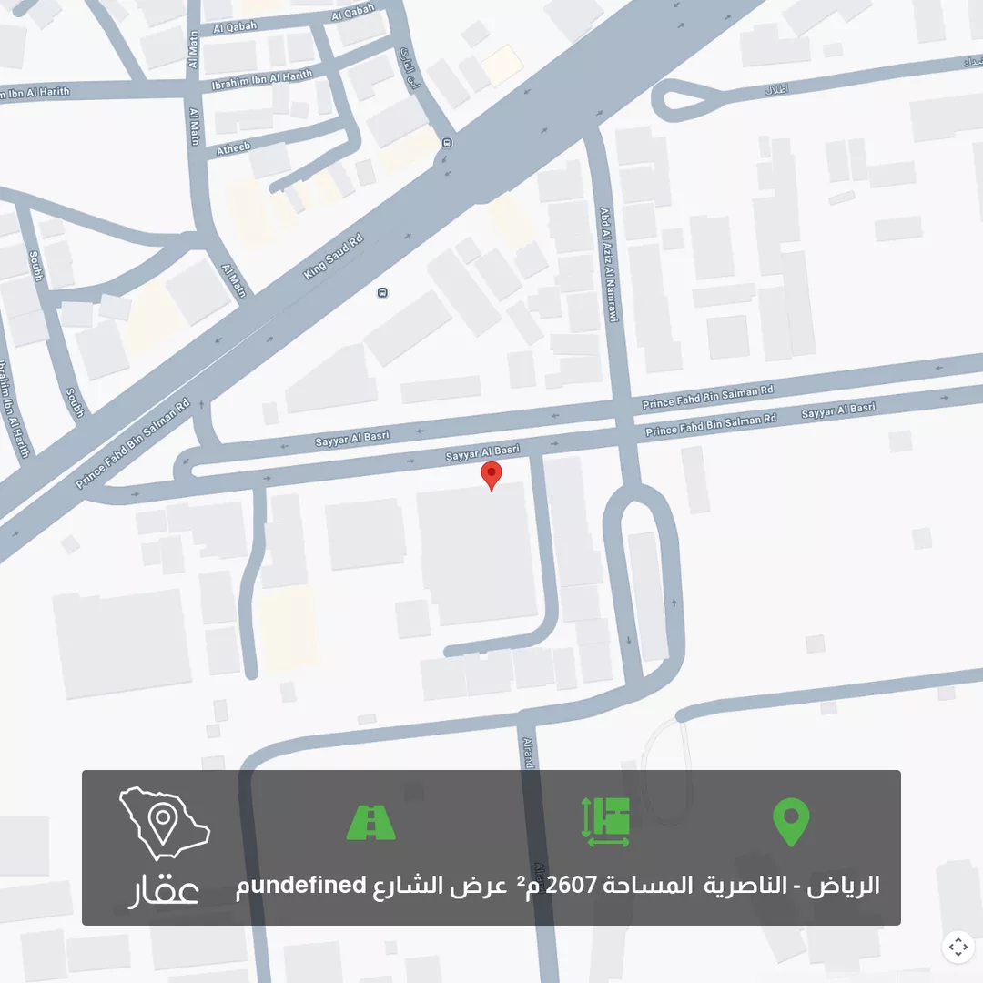 أرض للبيع في شارع الامير فهد بن سلمان بن عبدالعزيز, حي الناصرية, مدينة الرياض, منطقة الرياض 1 صورة