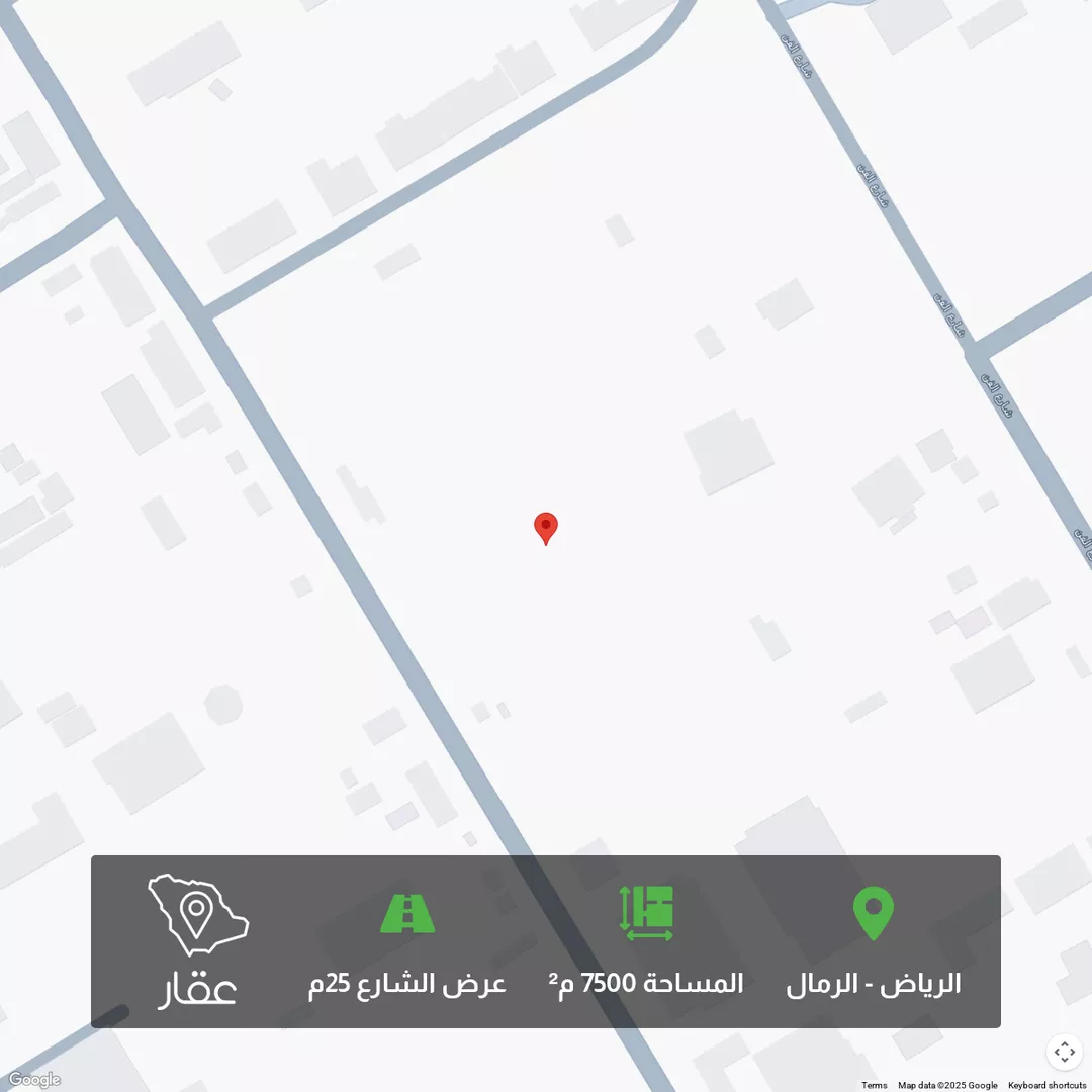 أرض للبيع في شارع فؤاد الخطيب, حي الرمال, مدينة الرياض, منطقة الرياض 1 صورة
