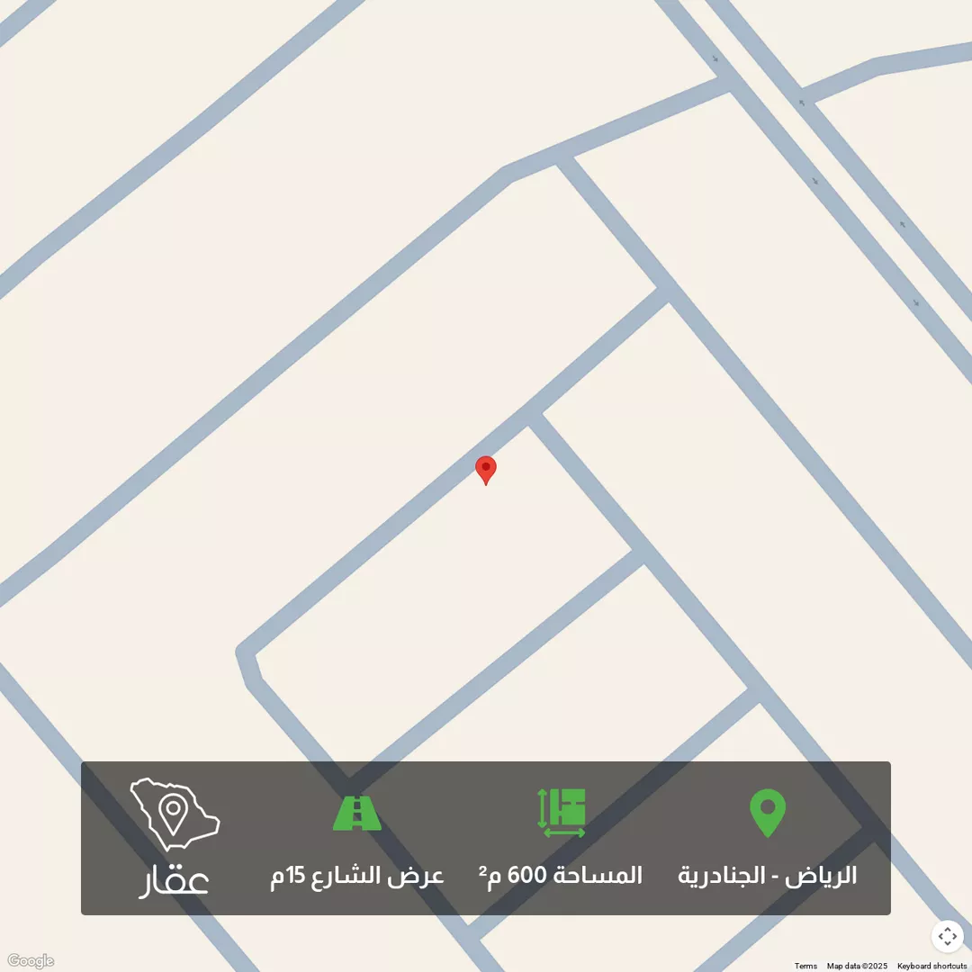 أرض للبيع في شارع العمره, حي الجنادرية, مدينة الرياض, منطقة الرياض 1 صورة