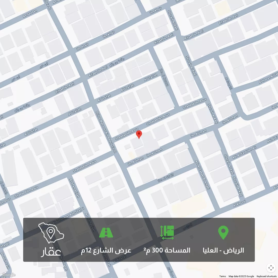 أرض للبيع في شارع الامير منصور بن عبدالعزيز ، حي العليا ، الرياض ، منطقة الرياض 1 صورة