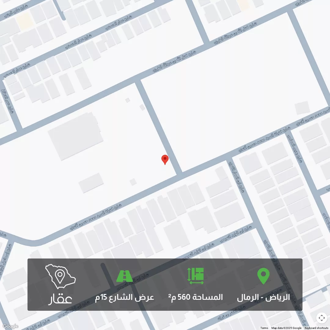 أرض للبيع في شارع فضل الله بن عبدالله الطبري, حي الرمال, مدينة الرياض, منطقة الرياض 1 صورة