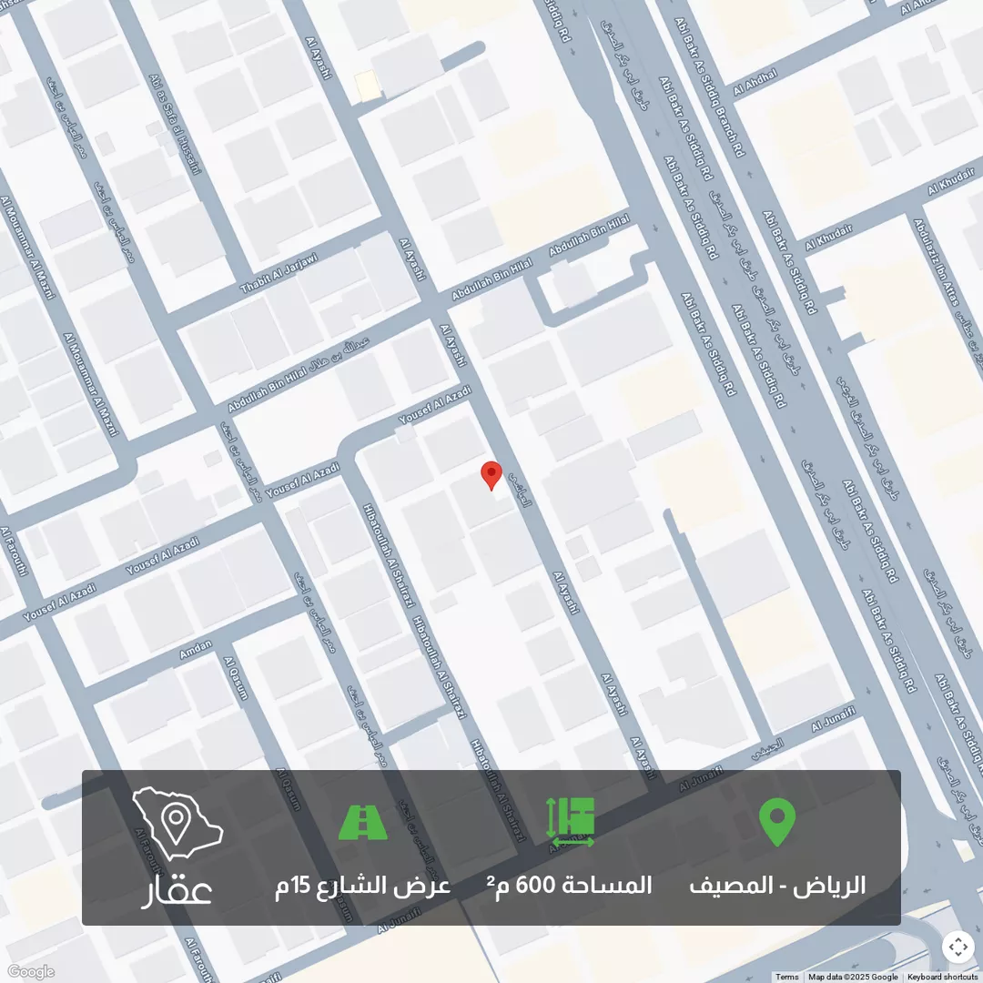 أرض للبيع في شارع العياشي, حي المصيف, مدينة الرياض, منطقة الرياض 1 صورة
