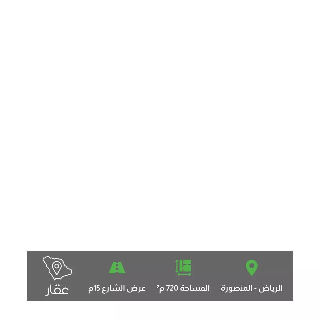 أرض للبيع في شارع الفضول, حي المنصورة, مدينة الرياض, منطقة الرياض 1 صورة