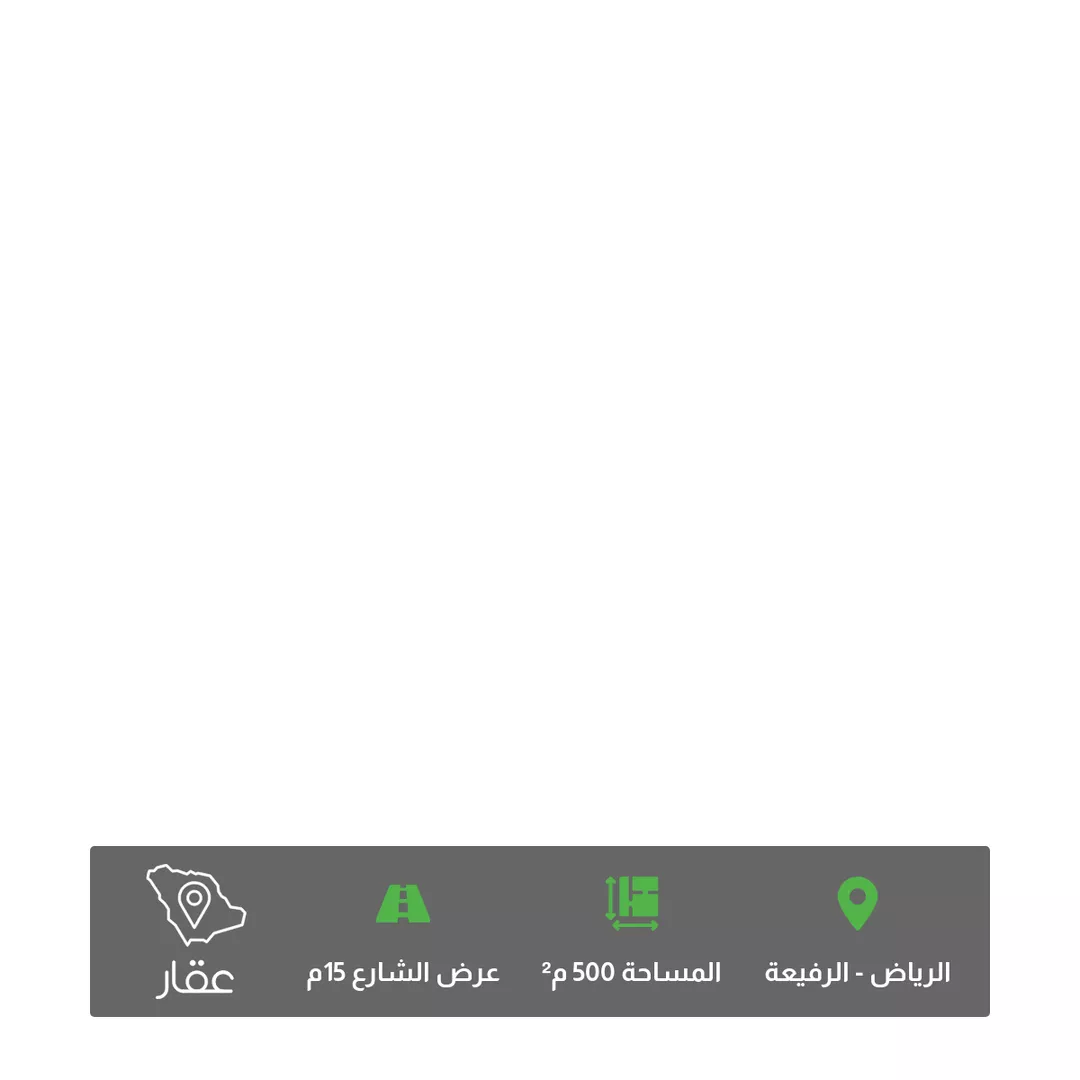 أرض للبيع في شارع علي بن عميرة, حي الرفيعة, مدينة الرياض, منطقة الرياض 1 صورة