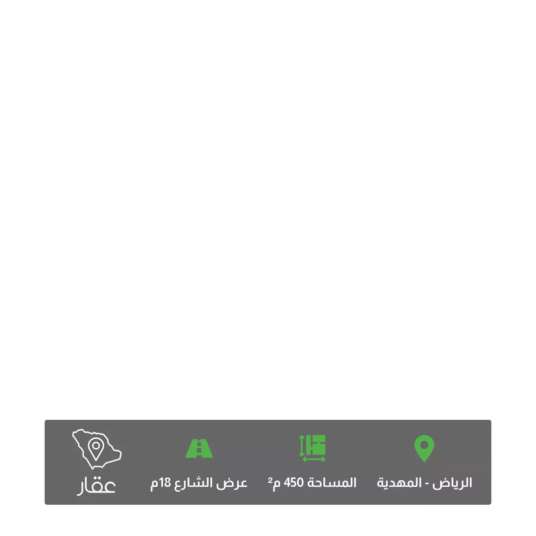 أرض للبيع في شارع عمر بن يوسف المقرئ, حي المهدية, مدينة الرياض, منطقة الرياض 1 صورة