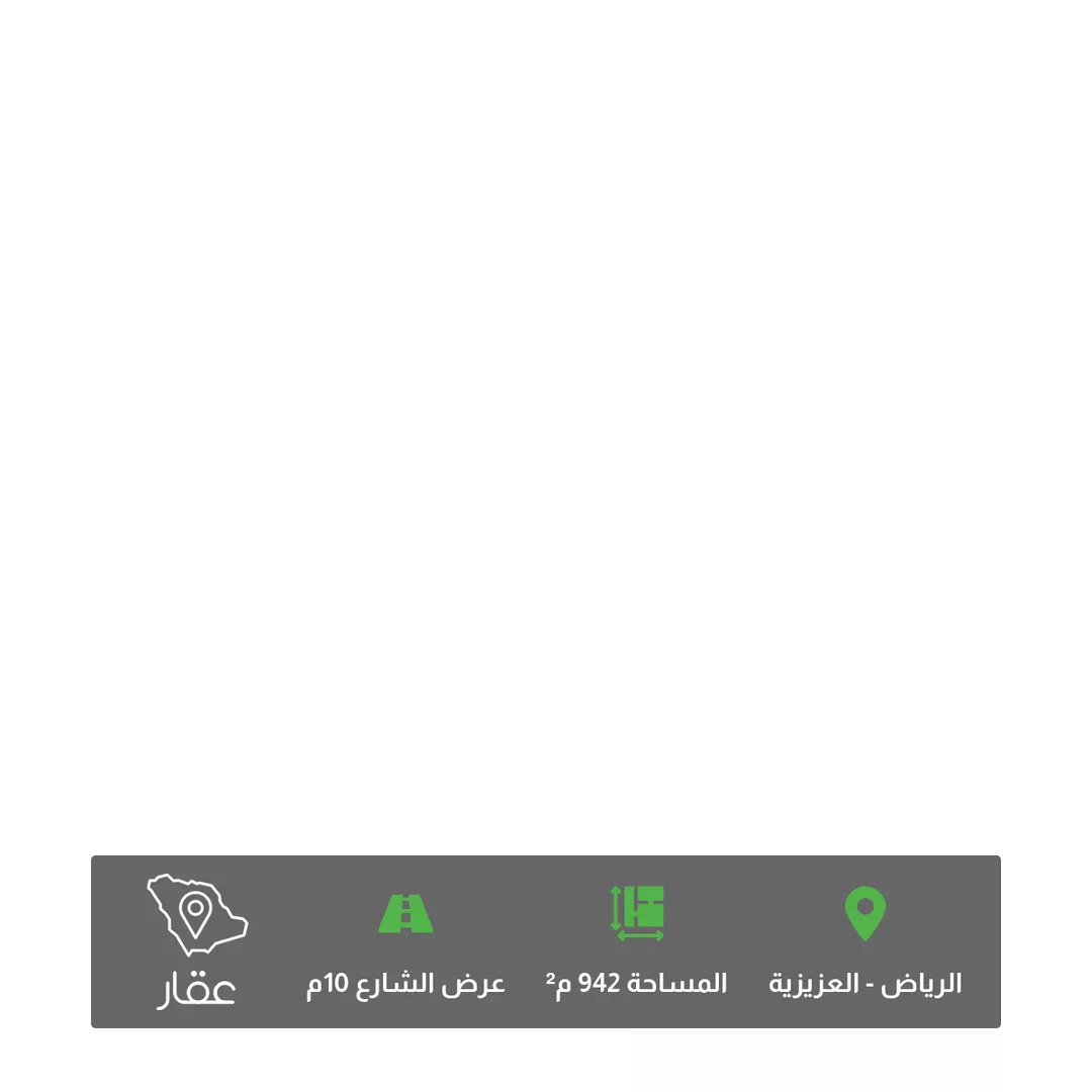 أرض للبيع في شارع القراة, حي العزيزية, مدينة الرياض, منطقة الرياض 1 صورة