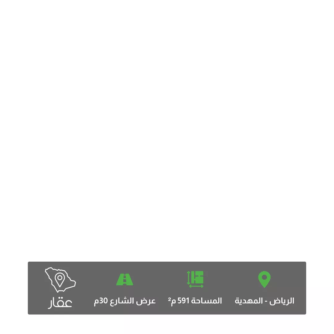 أرض للبيع في شارع محمد بن أحمد الغزوي, حي المهدية, مدينة الرياض, منطقة الرياض 1 صورة