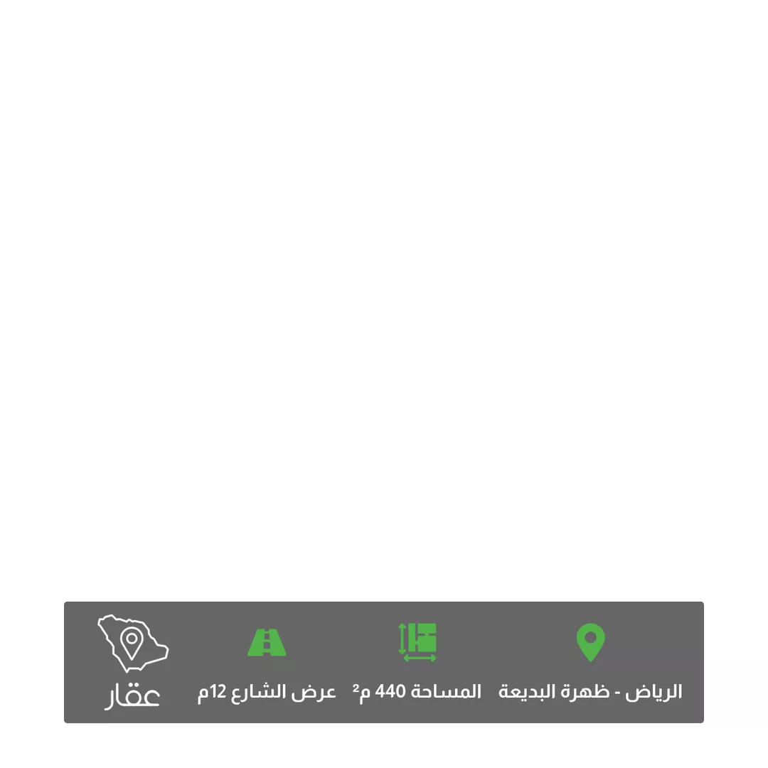 أرض للبيع في شارع أبي الذكر, حي ظهرة البديعة, مدينة الرياض, منطقة الرياض 1 صورة