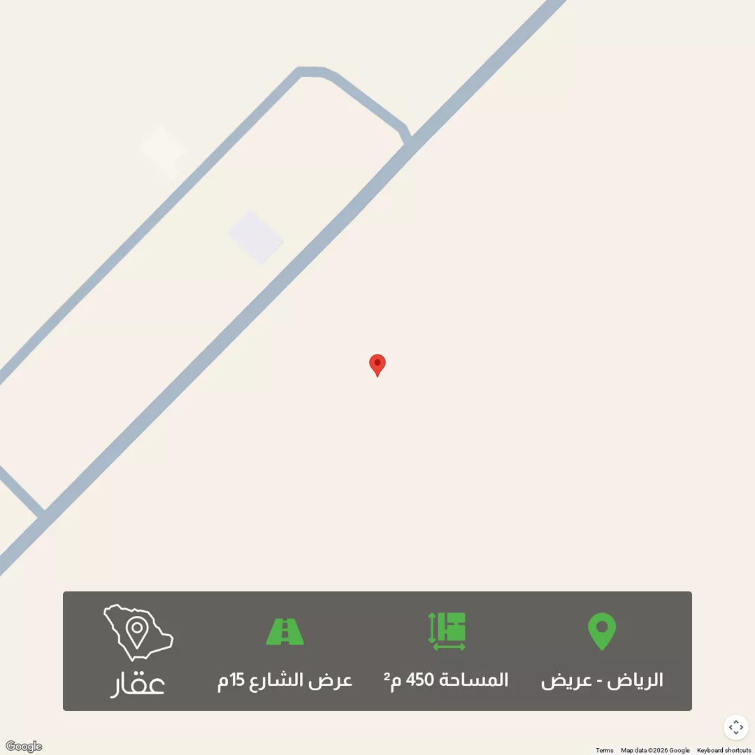 أرض للبيع في شارع احمد بن محمد الجزري, حي عريض, الرياض 1 صورة