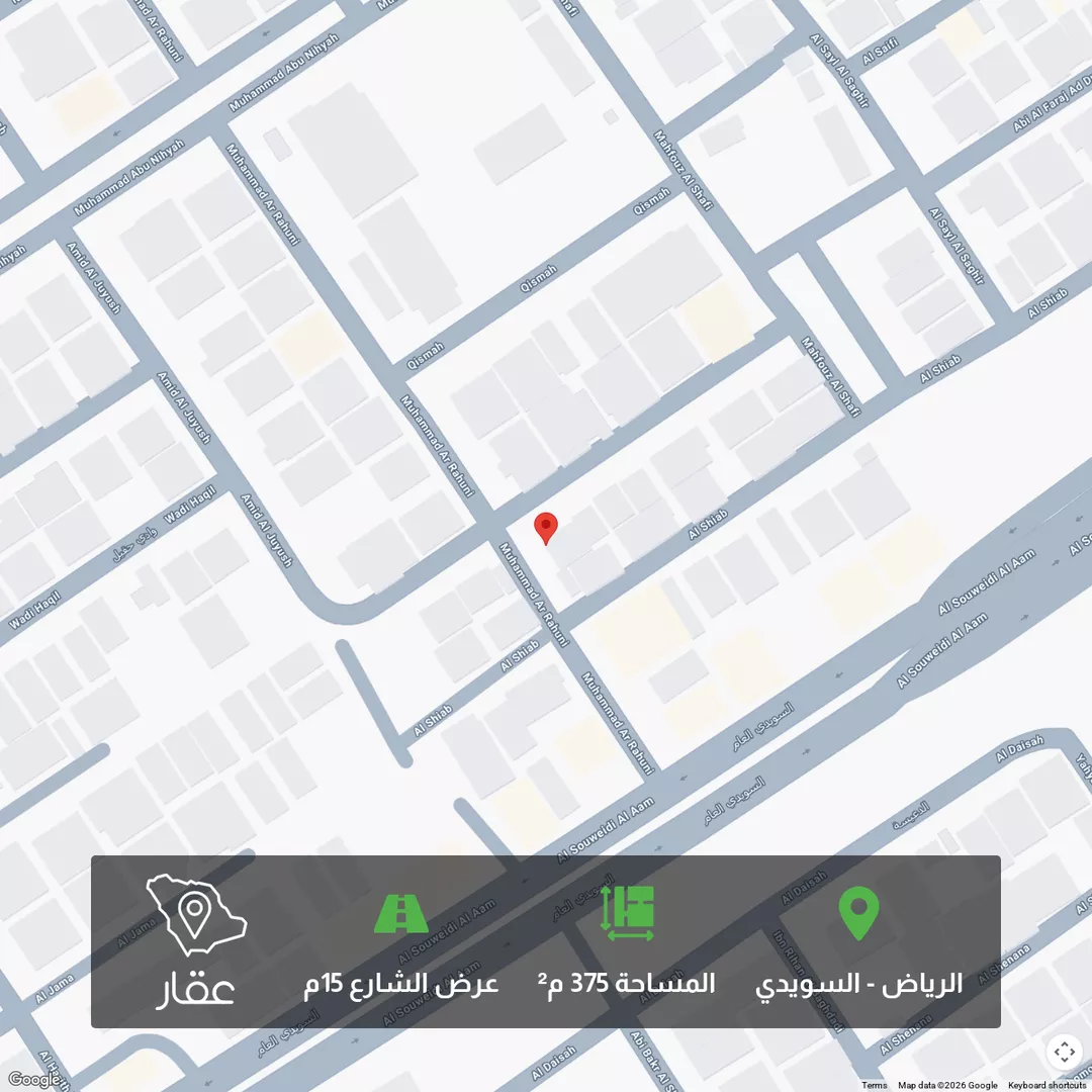 أرض للبيع في شارع محمد الرهوني, حي السويدي, مدينة الرياض, منطقة الرياض 1 صورة