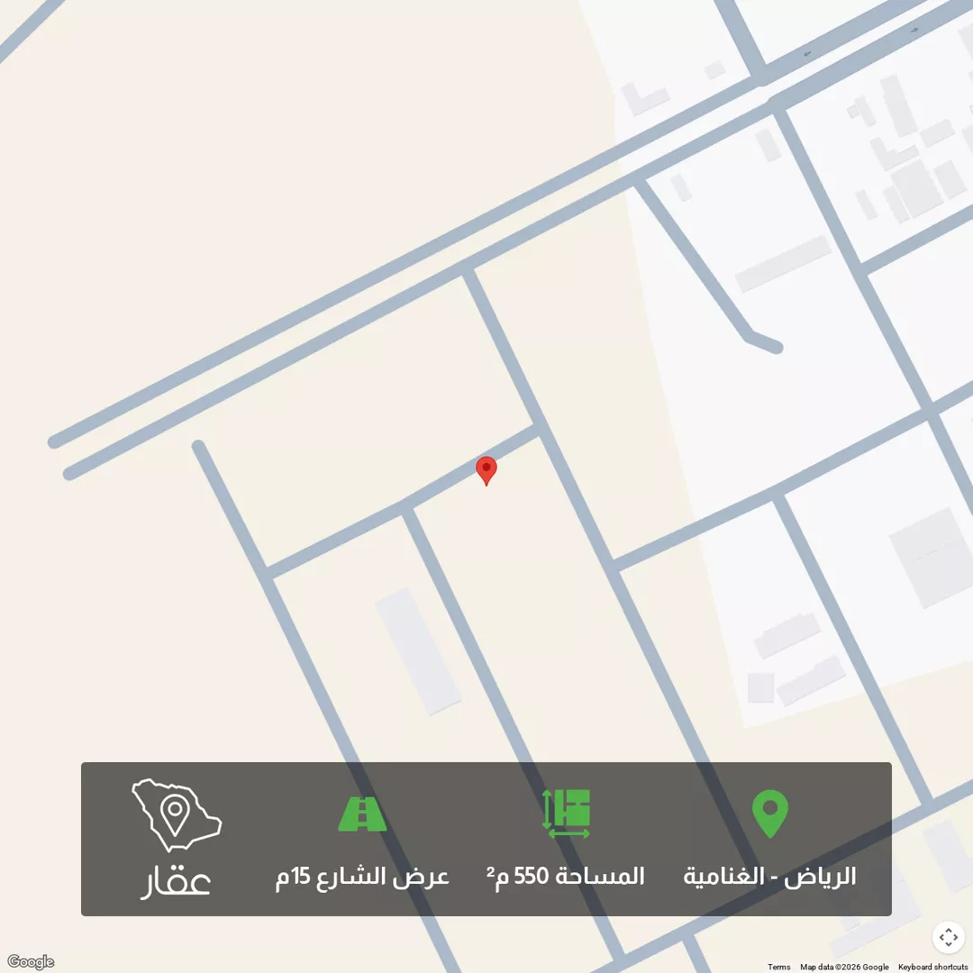 أرض للبيع في شارع أبي الفضائل العدل, حي الغنامية, مدينة الرياض, منطقة الرياض 1 صورة