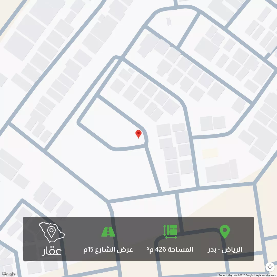 أرض للبيع في شارع عبدالله العجيري, حي بدر, مدينة الرياض, منطقة الرياض 1 صورة